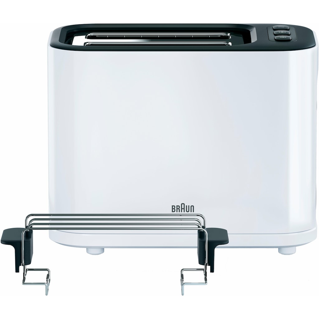 Braun Toaster »HT 3010 WH«, 2 kurze Schlitze, für 2 Scheiben, 1000 W