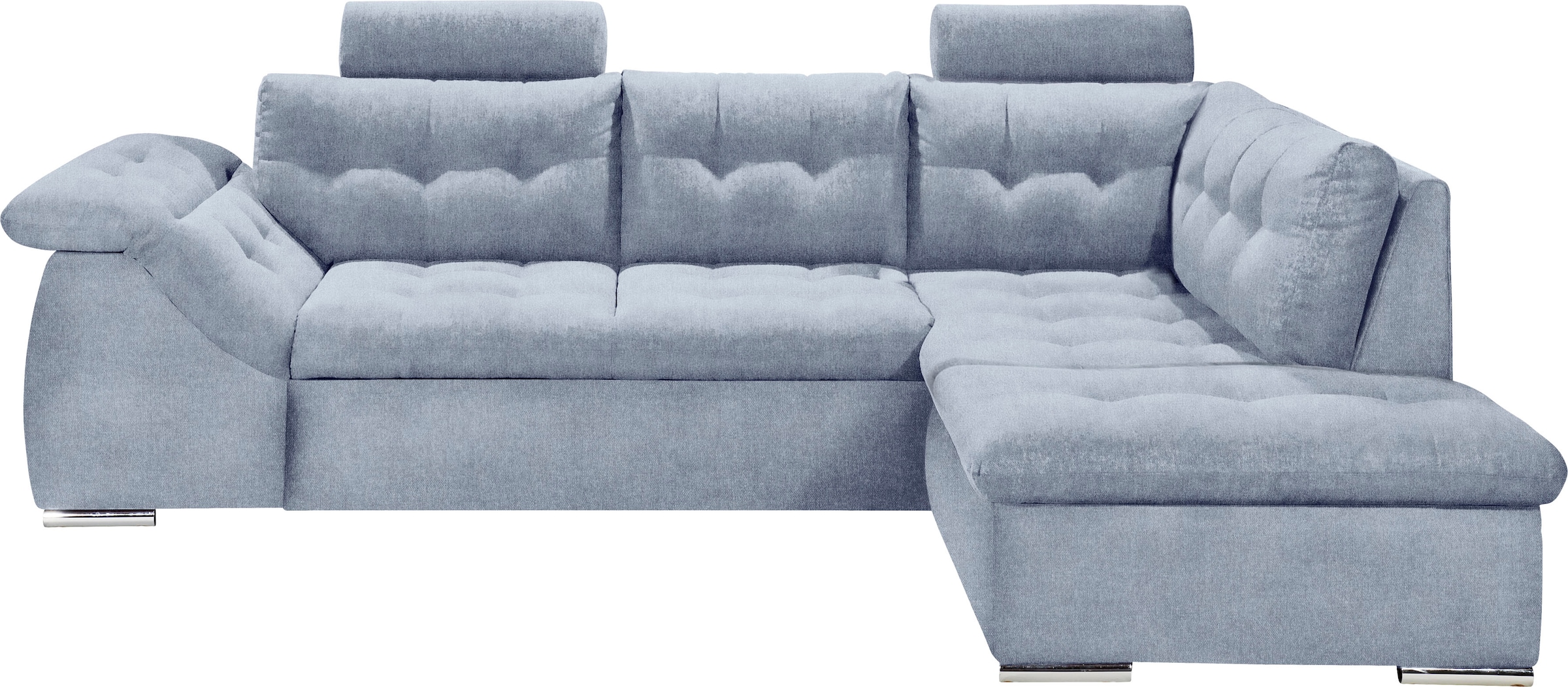 ED EXCITING DESIGN Ecksofa Oman, mit Bettfunktion, Bettkasten, Armteilverstellung und  Kopfstützen