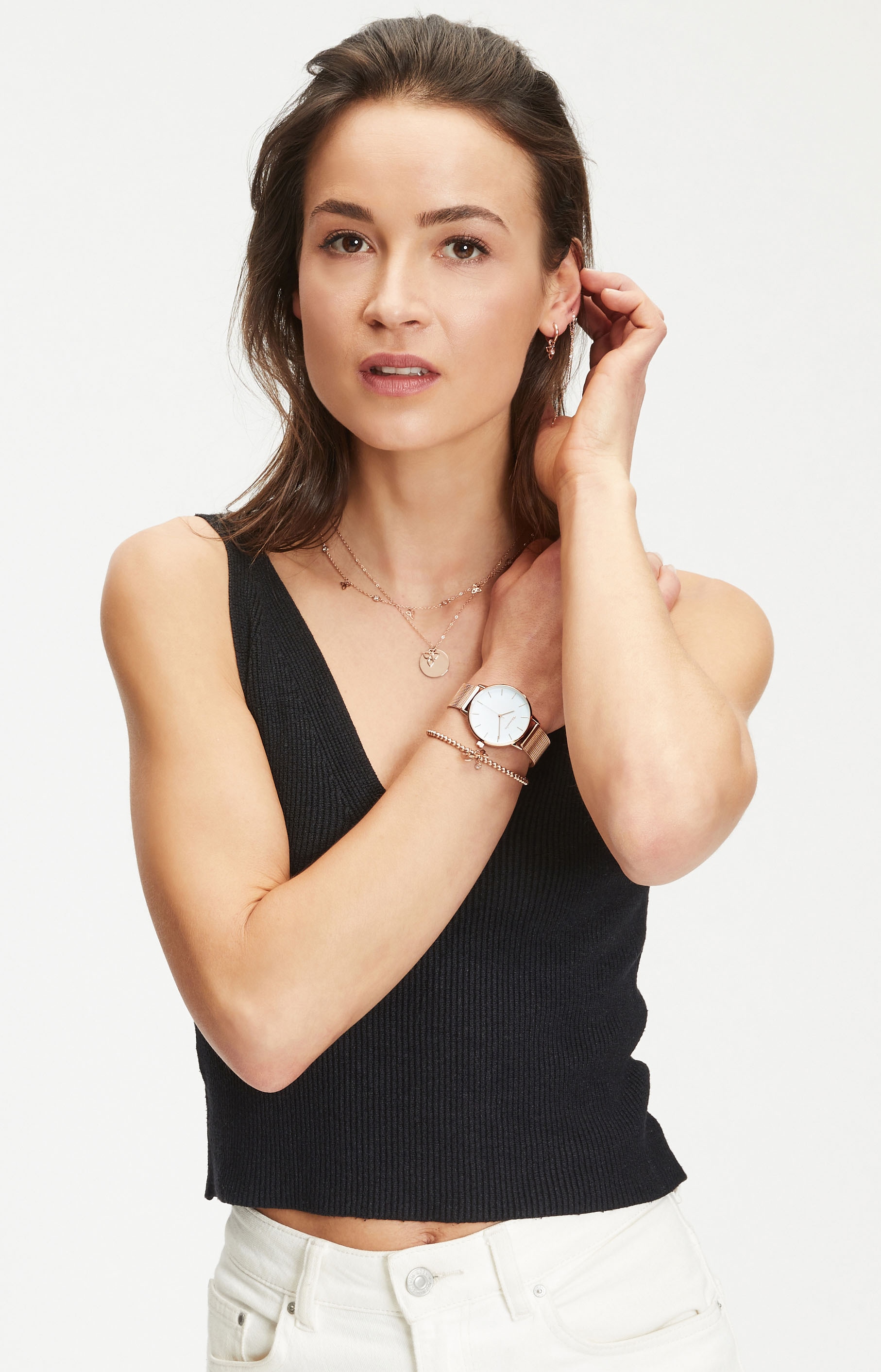 Tamaris Quarzuhr »TT-0003-MQ« Armbanduhr, Damenuhr, Edelstahlarmband, analog