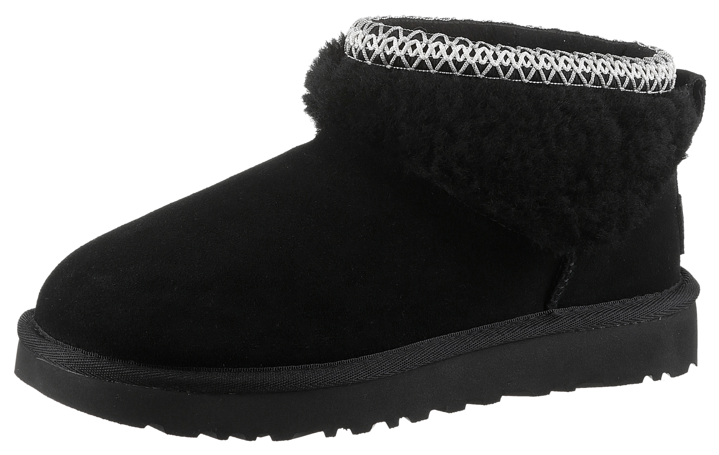 UGG Schlupfboots »CLASSIC ULTRA MINI MAXI CURLY«, Winterstiefel, Snowboots mit Textilband am Schaftrand