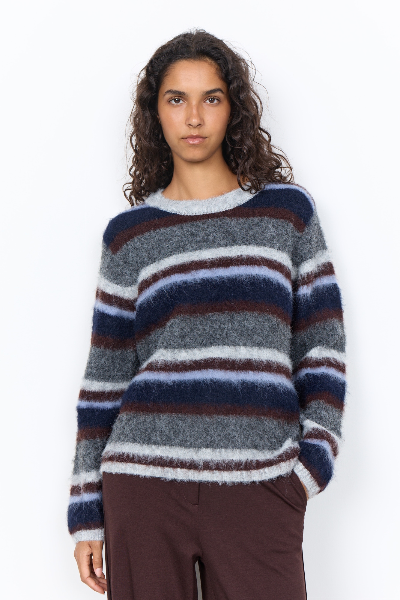 soyaconcept Strickpullover »SC-HADIL YD 2« Materialmix mit Wolle