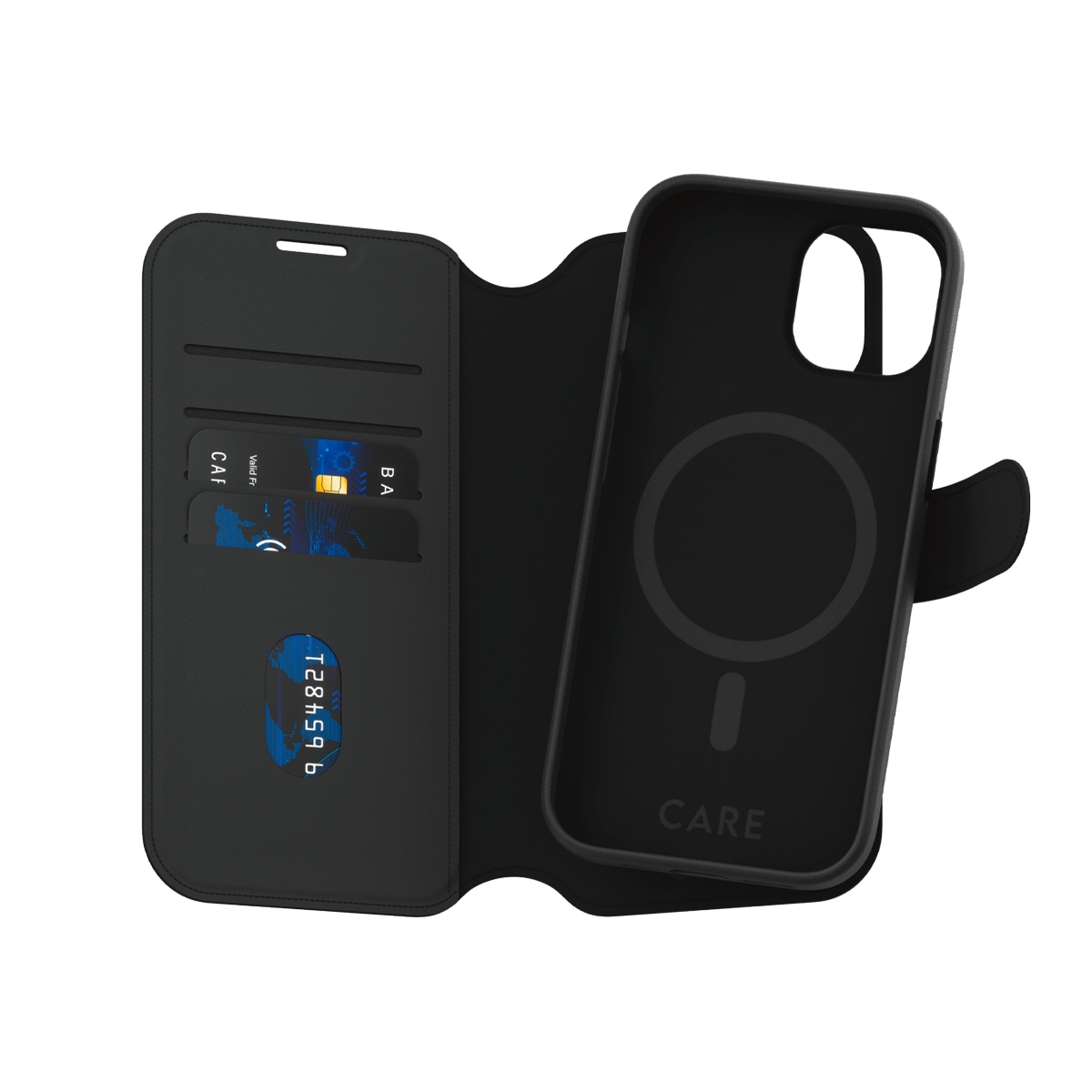 CARE by PanzerGlass Handyhülle »MagSafe Compatible Tango 2-in-1 Wallet Case für Apple iPhone 15«, Backcover, Schutzhülle, Handyschutzhülle, Case, Schutzcase, stoßfest
