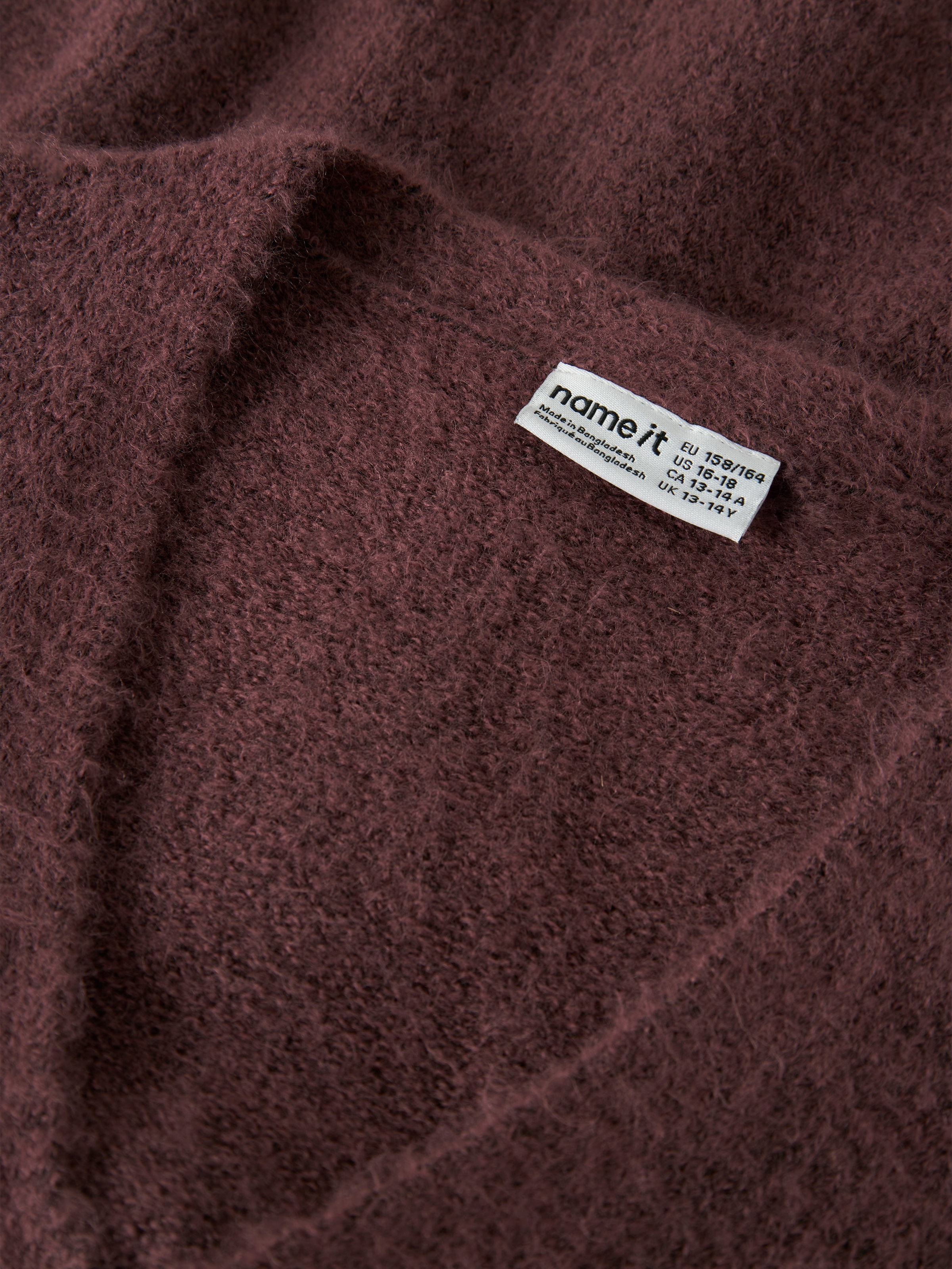 Name It Strickjacke »NKFOLINA LS KNIT CARD NOOS« Materialmix, regular fit