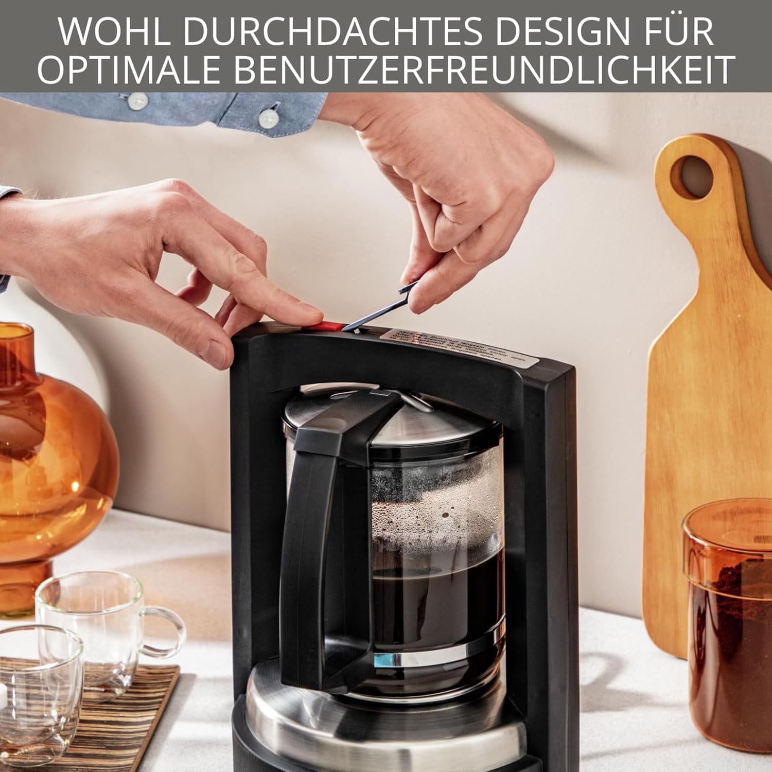 Krups Filterkaffeemaschine »KM4689   T8« 1 l Kaffeekanne Permanentfilter mit Druckbrühsystem