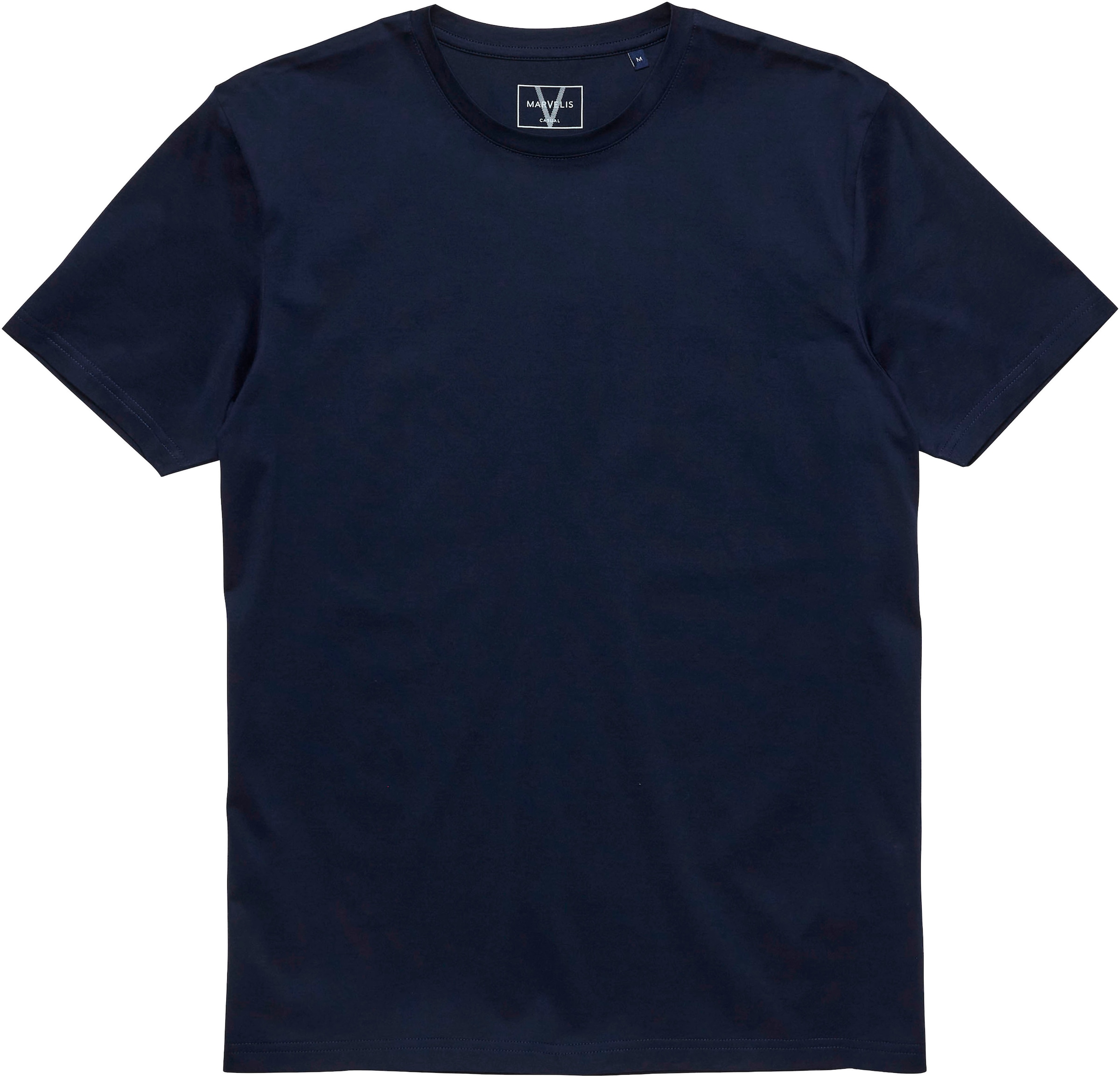 MARVELIS T-Shirt aus Baumwolle, Rundhals, casual fit