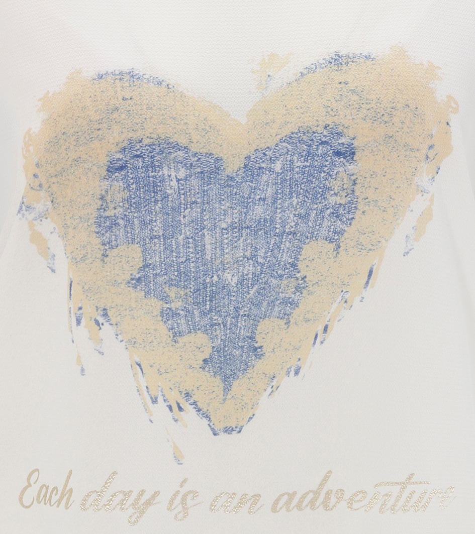Aniston SELECTED Shirtbluse, teilweise mit glänzenden, goldfarbenen Folienprint