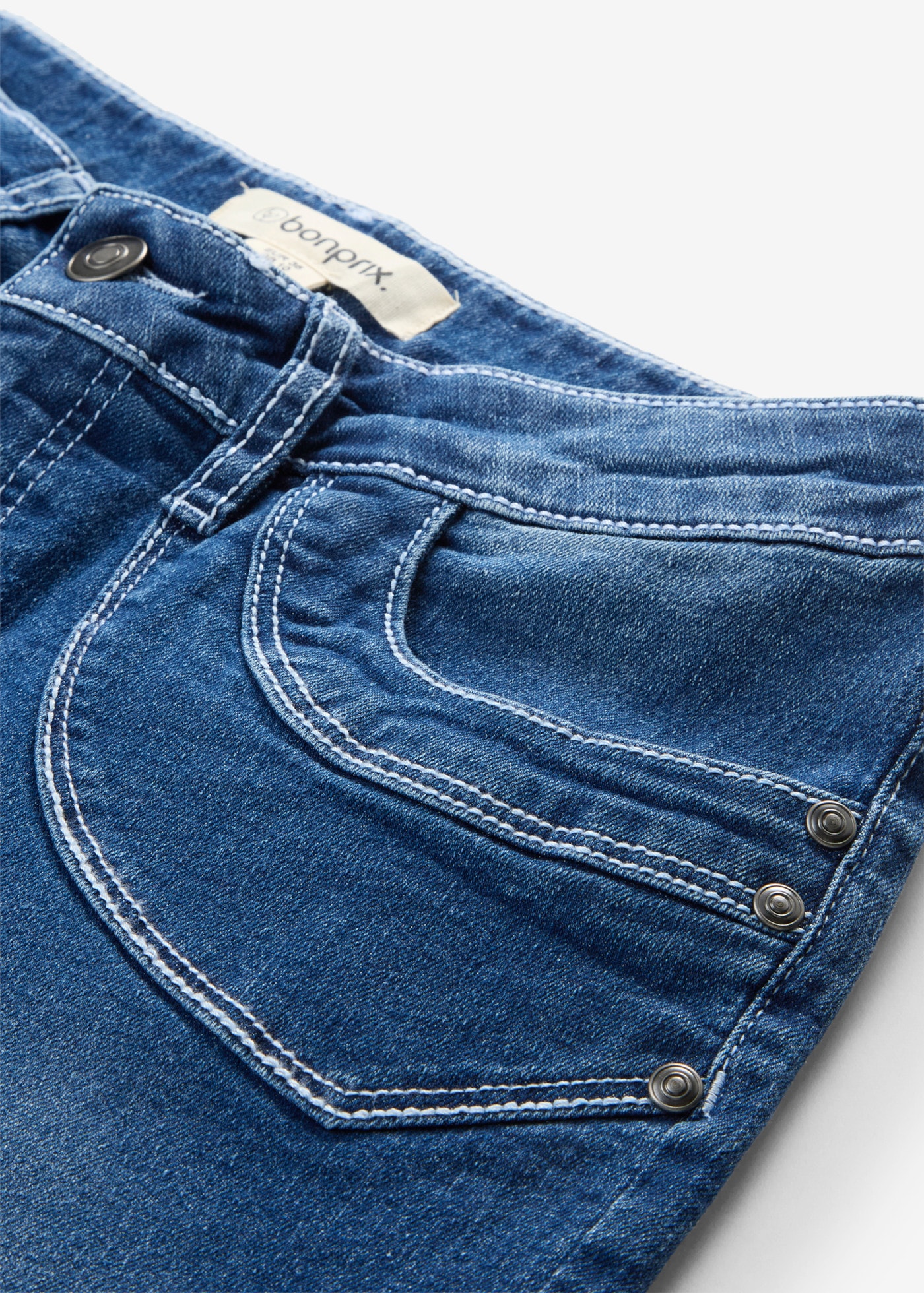bonprix Caprijeans mit Stretch-Anteil, leichte Waschung, 5-Pocket-Style