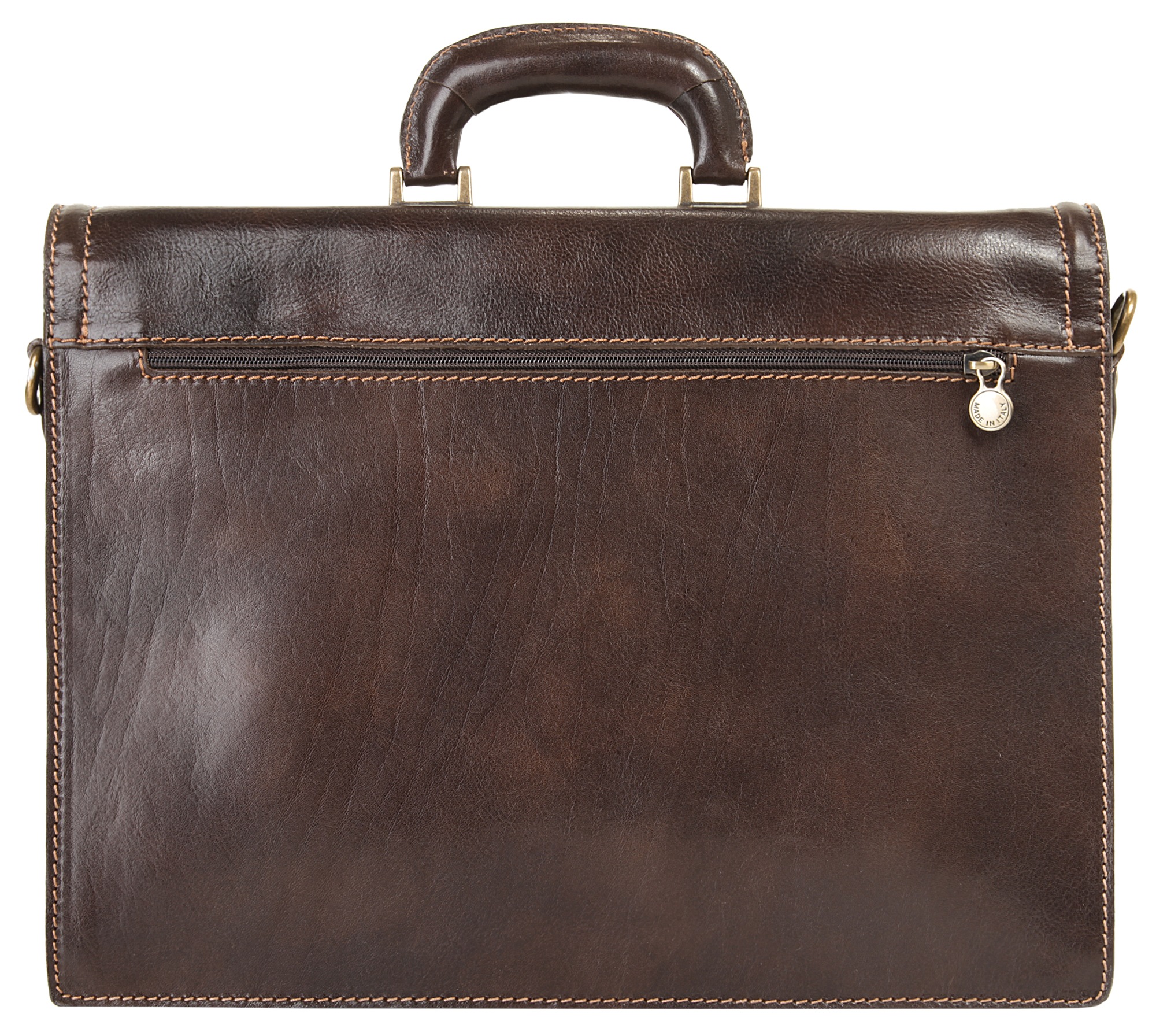 Bagan Aktentasche, echt Leder, Made in Italy