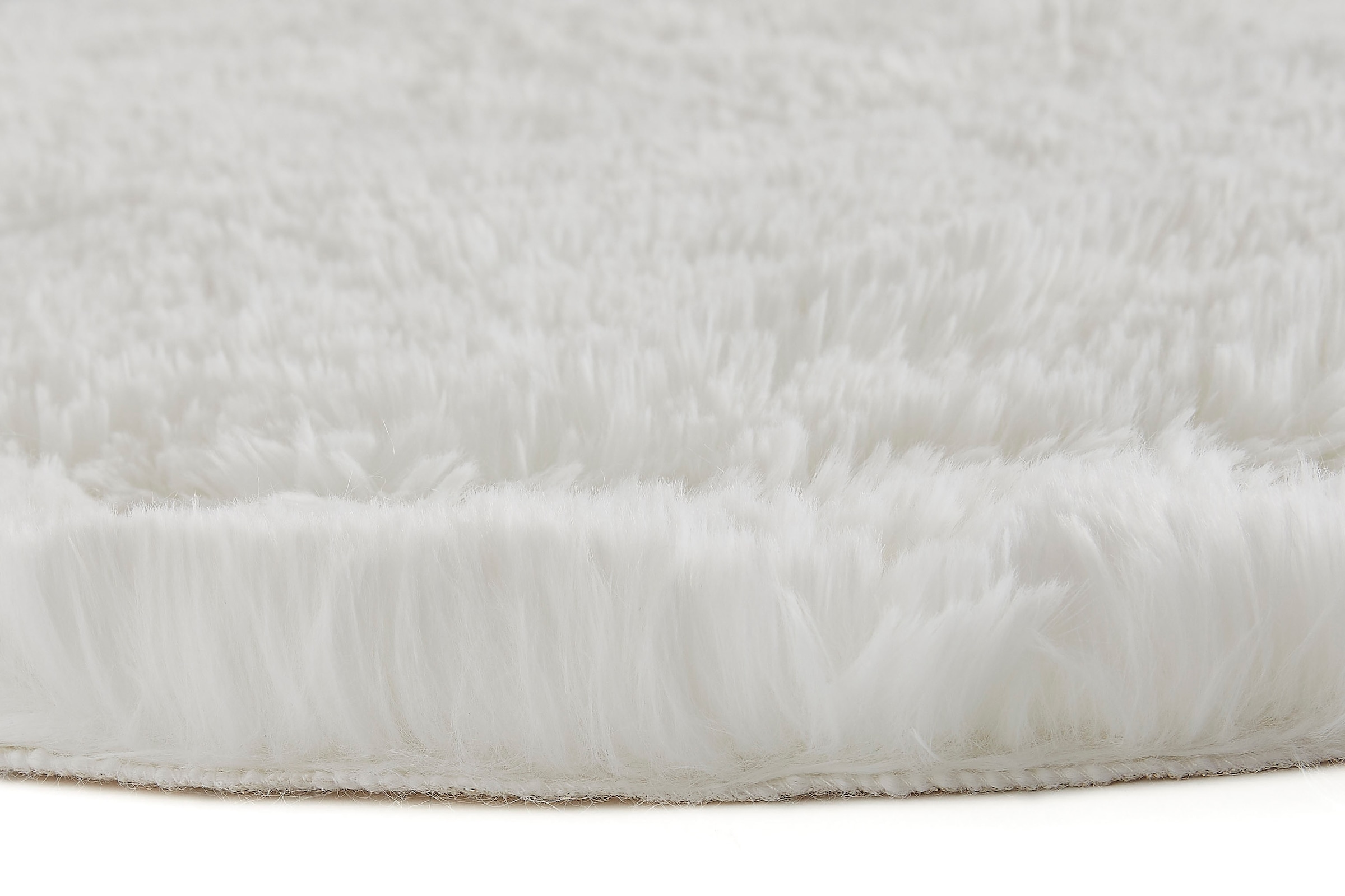 my home Fellteppich »Alpa« rund 35 mm Höhe Kunstfell, Uni Farben, sehr weich, waschbar