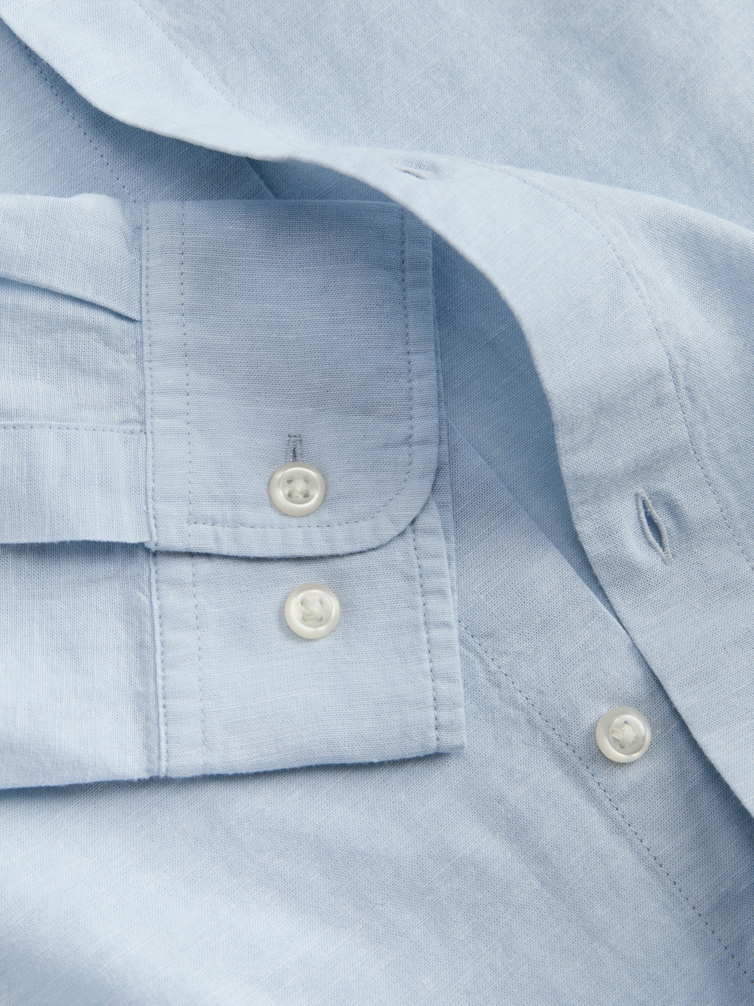 Jack & Jones PlusSize Langarmhemd »JJEBREEZE LINEN BLEND BAND SHIRT L PLS« mit Stehkragen