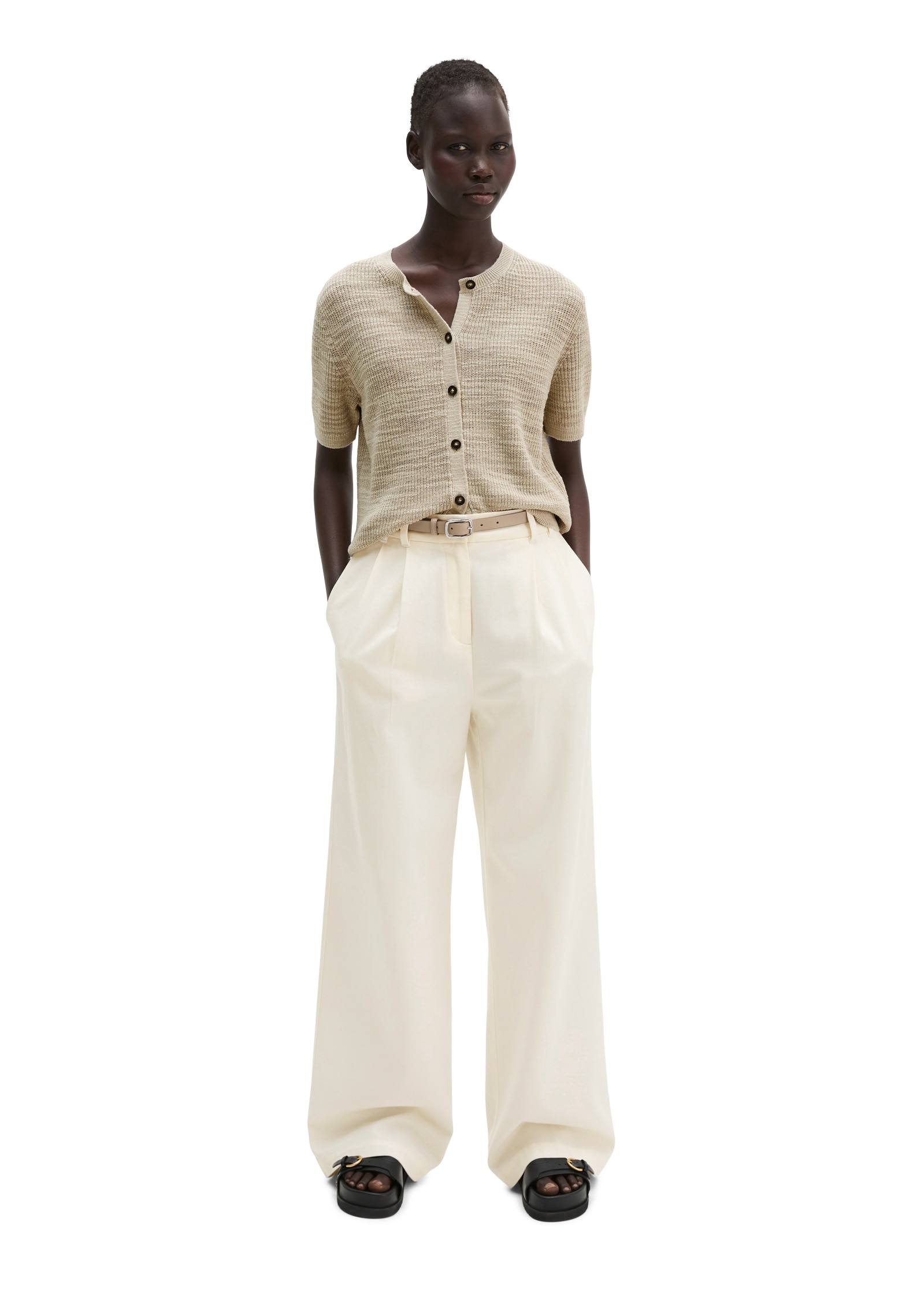 Marc O'Polo Cardigan loose aus Leinen-Baumwolle-Mix