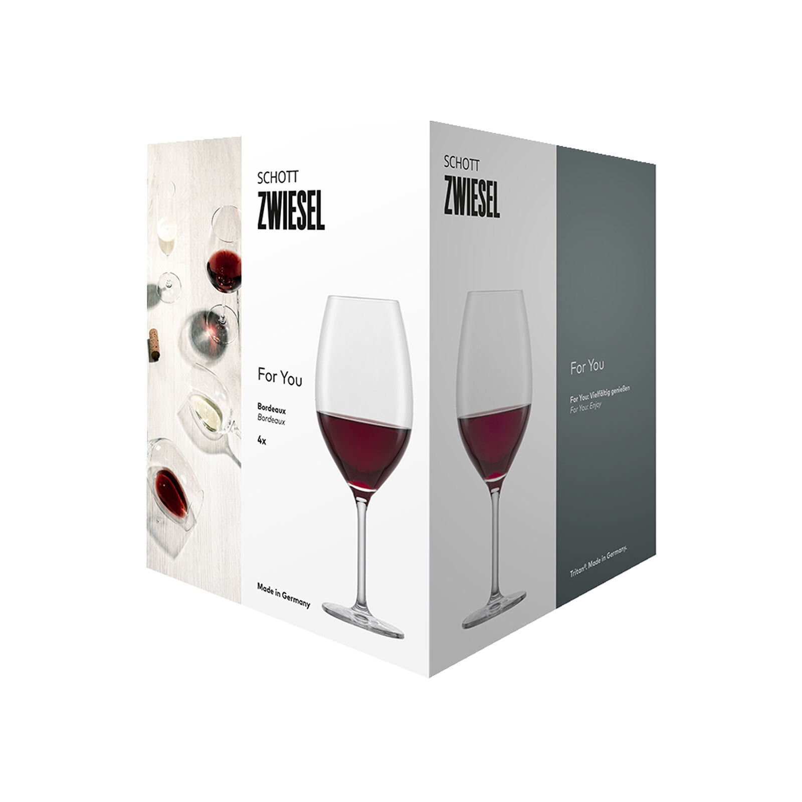 SCHOTT-ZWIESEL Rotweinglas »Bordeaux Rotweinglas For you 600 ml 4er Set transparent« Spülmaschinengeeignet