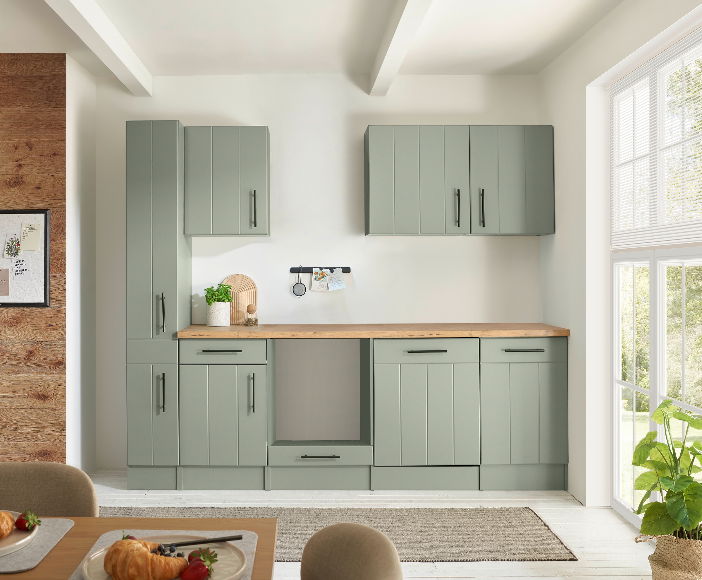 RESPEKTA Küche »Anton« Breite 250 cm, 90 cm Arbeitshöhe, wahlweise mit und ohne E-Geräte