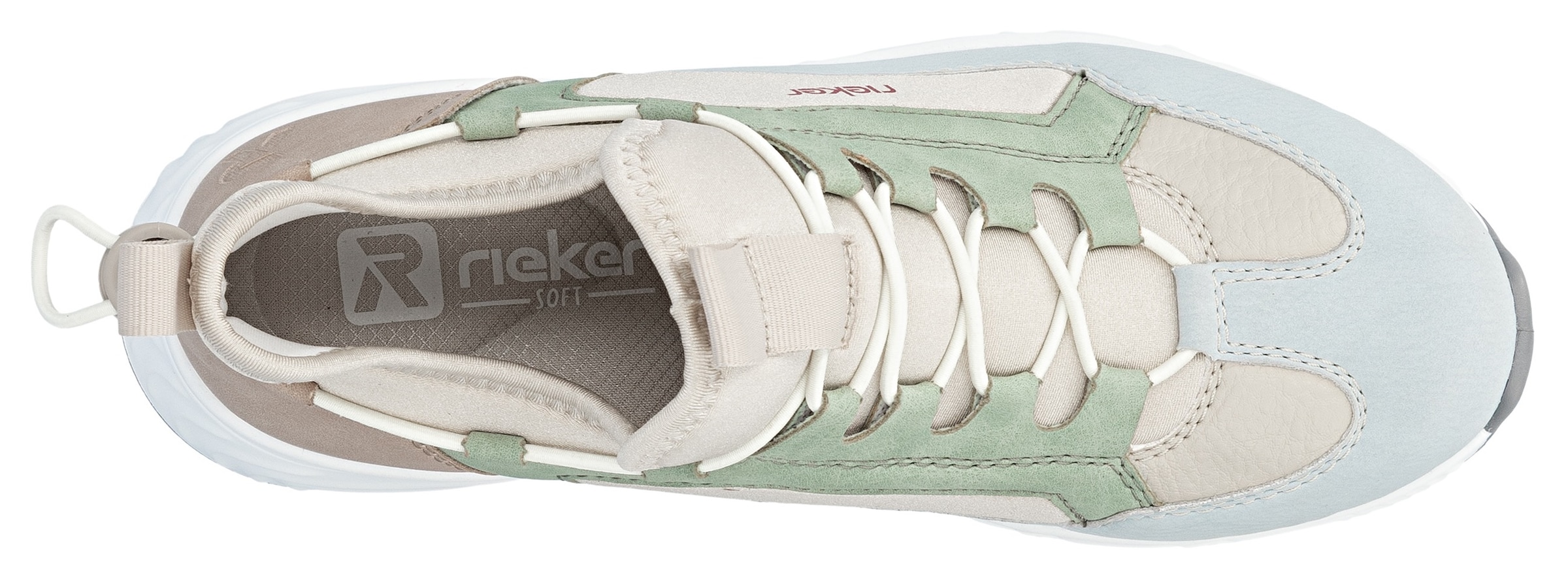 RIEKER Sport Slip-On Sneaker  High Top Sneaker, Schlupfschuh mit Schnellverschluss hinten