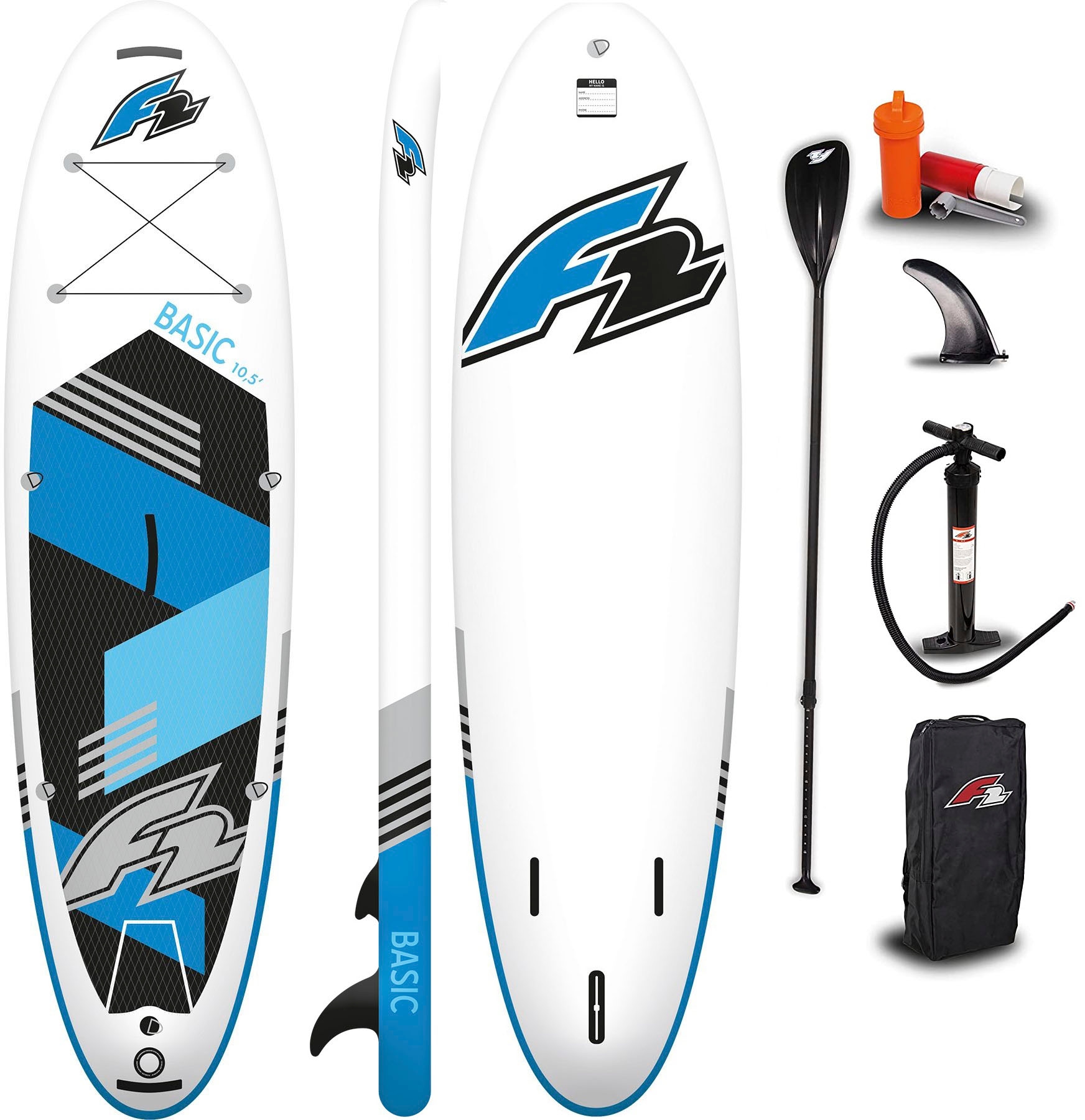 F2 Inflatable SUP-Board »Basic«, (Packung, 5 tlg.)
