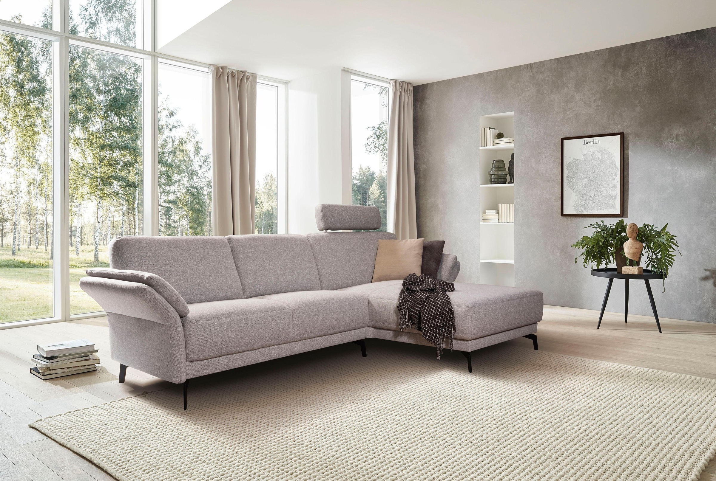 ADA premium Ecksofa »Rain«, mit Kopfstütze, Breite 283 cm