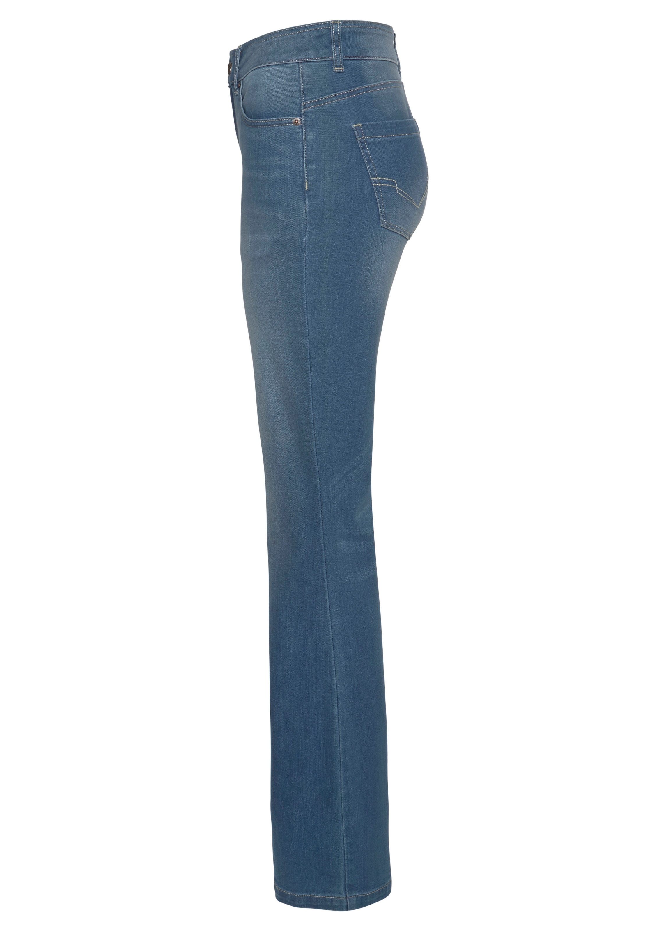 H.I.S Bootcut-Jeans »High-Waist«, hohe Taille, Bootcut, mit Used-Effekten, auch in Langgrößen