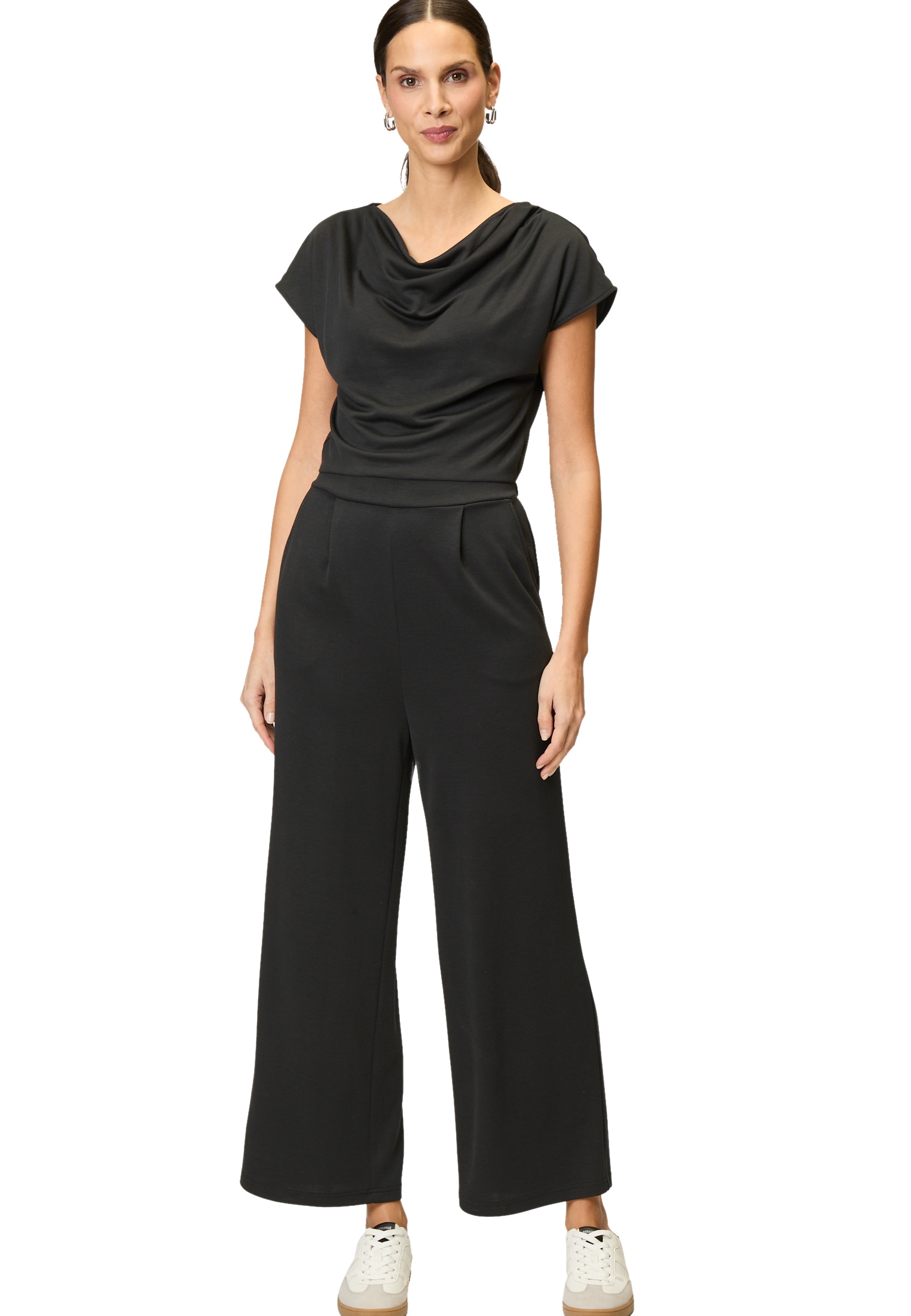 Zero Jumpsuit »Jumpsuit mit Wasserfallausschnitt«