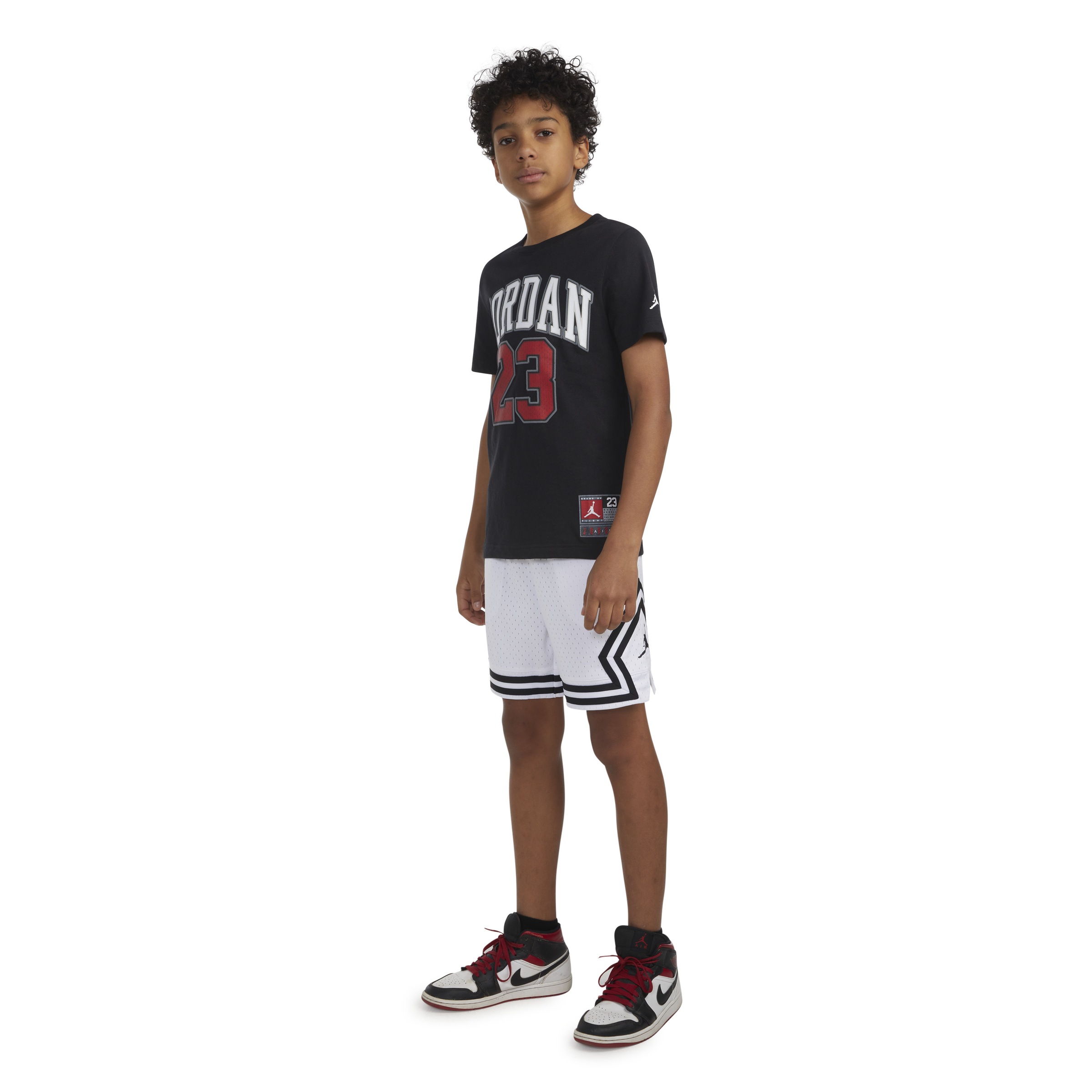Jordan T-Shirt »PRACTICE FLIGHT SS TEE« mit Jordan-23-Schriftzug, Kurzarmdesign, aus Baumwolle und Polyester