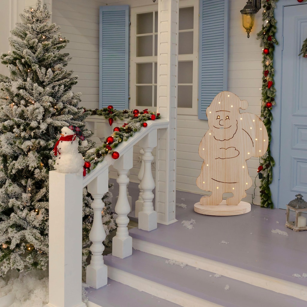 näve LED Dekoobjekt »Santa, Weihnachtsdeko aus Holz«