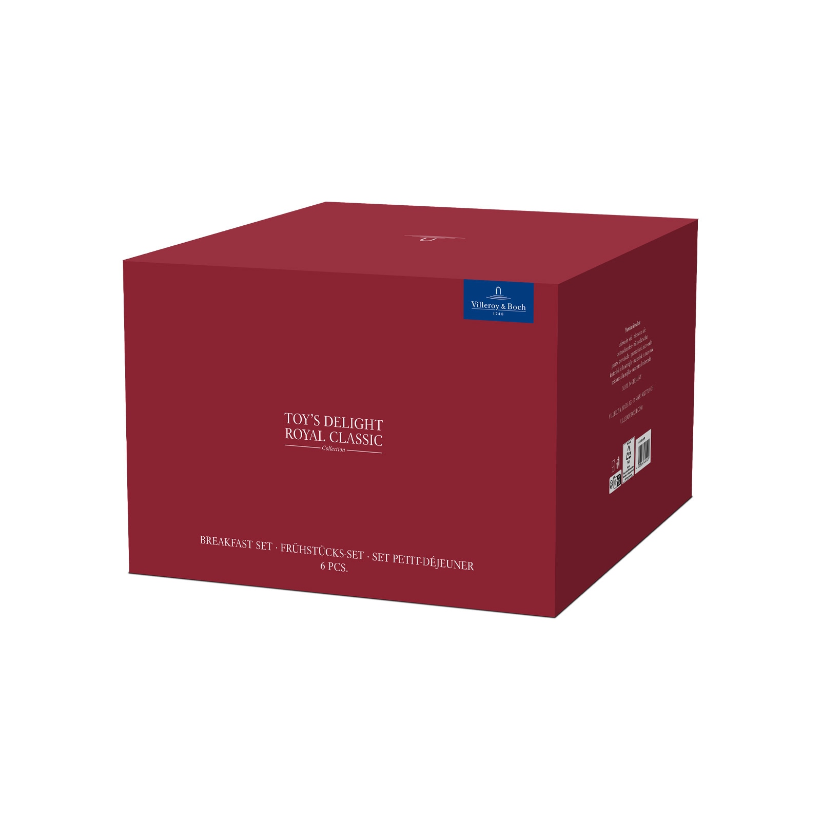 Villeroy & Boch Geschirr-Set »Frühstücks-Set Toy's Delight Royal Classic 6er Set weiß« Spülmaschinengeeignet, Mikrowellenfest