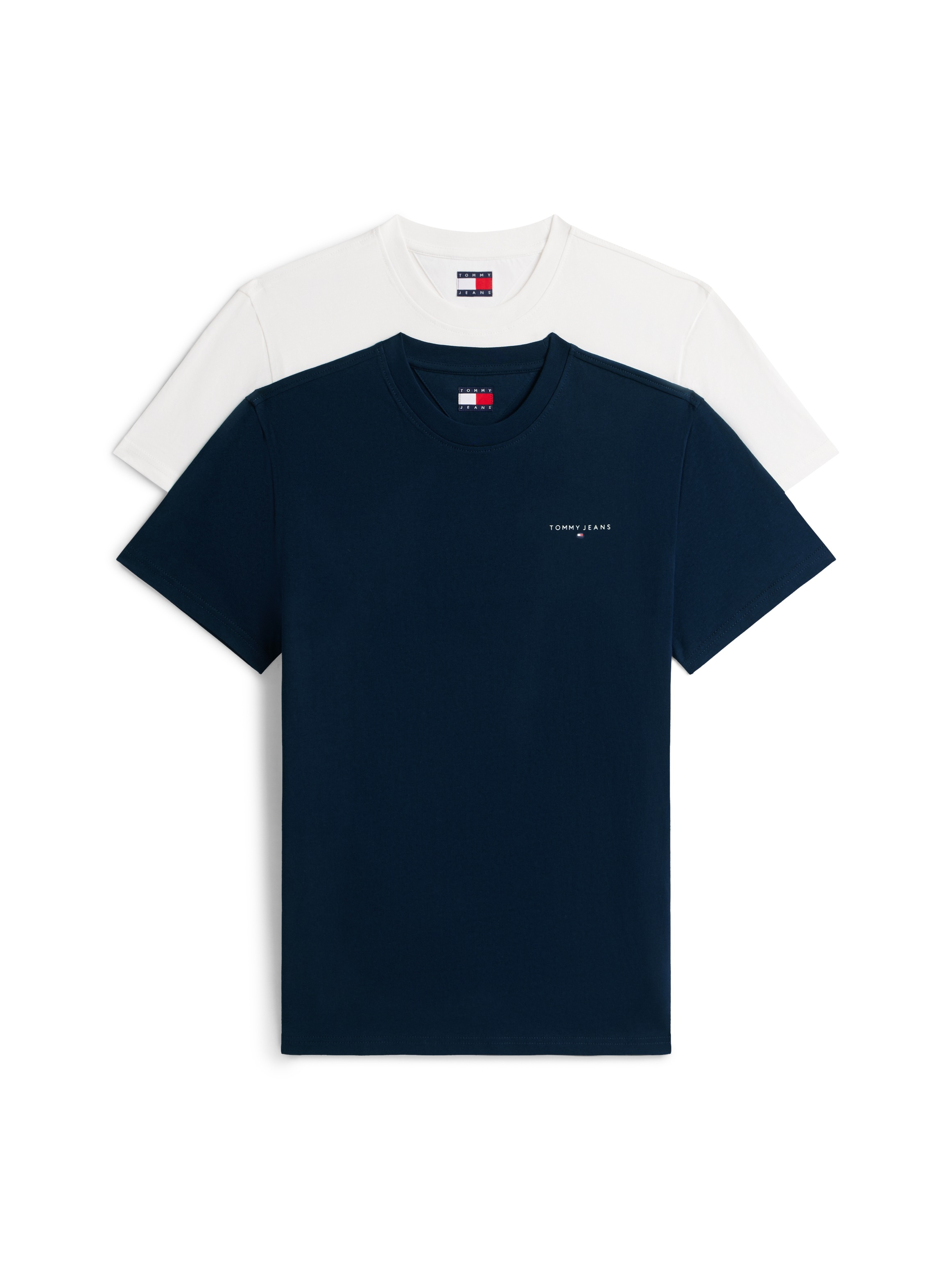 Tommy Jeans T-Shirt »TJM SLIM FIT LINEAR 2PACK« Packung, 2 Stk. Rundhals, Jersey