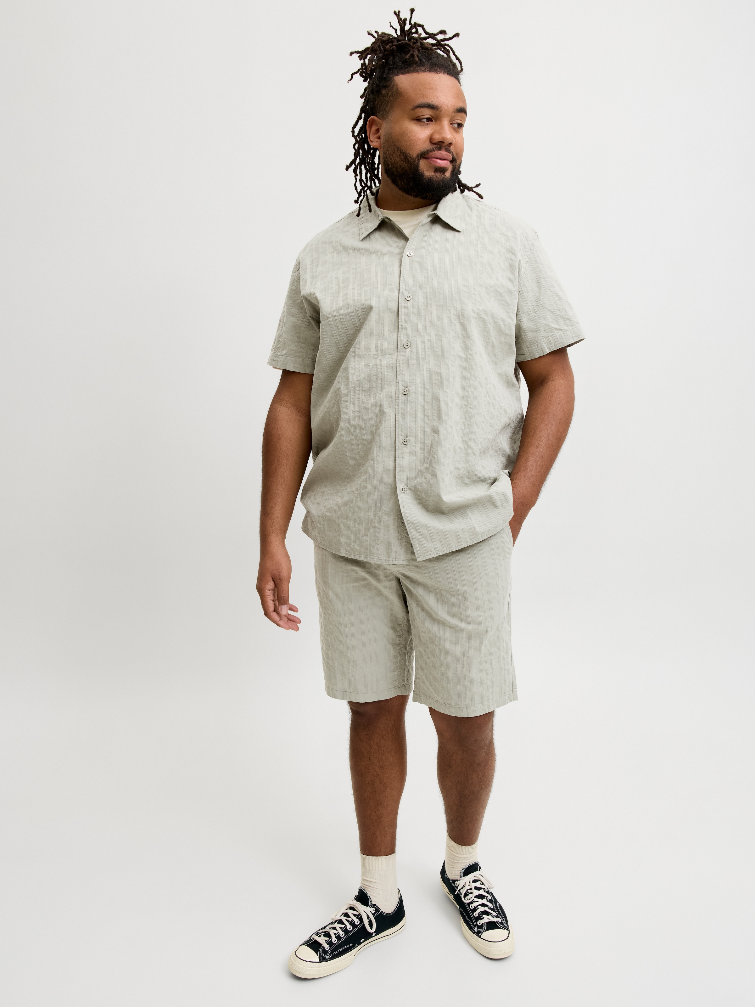 Jack & Jones PlusSize Shorts »JPSTJAIDEN RIVIERA TEXTURE SHORT PLS«  mit elastischem Bund