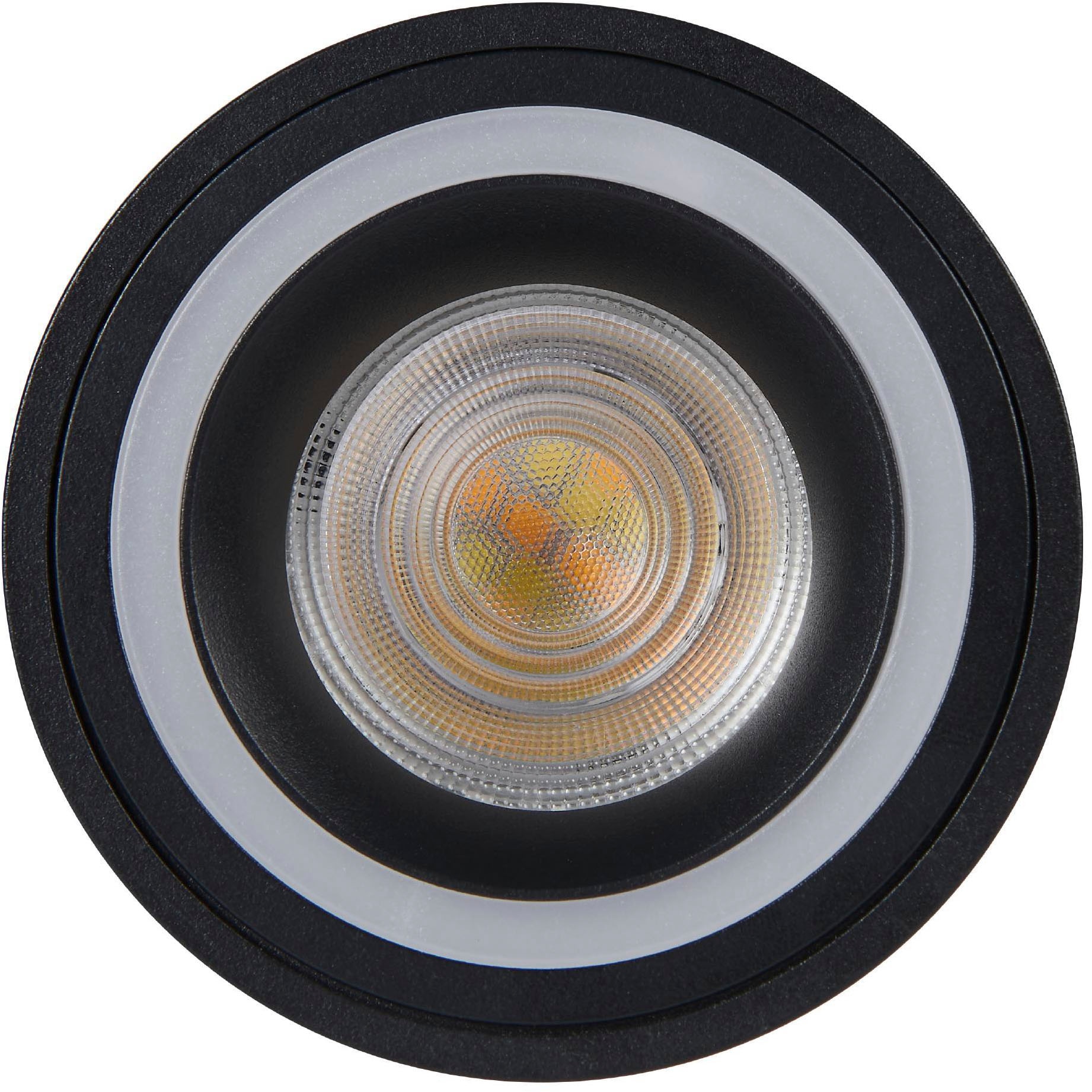 EGLO Aufbauleuchte »Carosso-Z Deckenlampe, ZigBee, App und Sprachsteuerung, dimmbar, Metal« GU10 1 Stk. Aufbauleuchte - H12 x Ø8 cm - schwarz - 1X4,9W inkl.