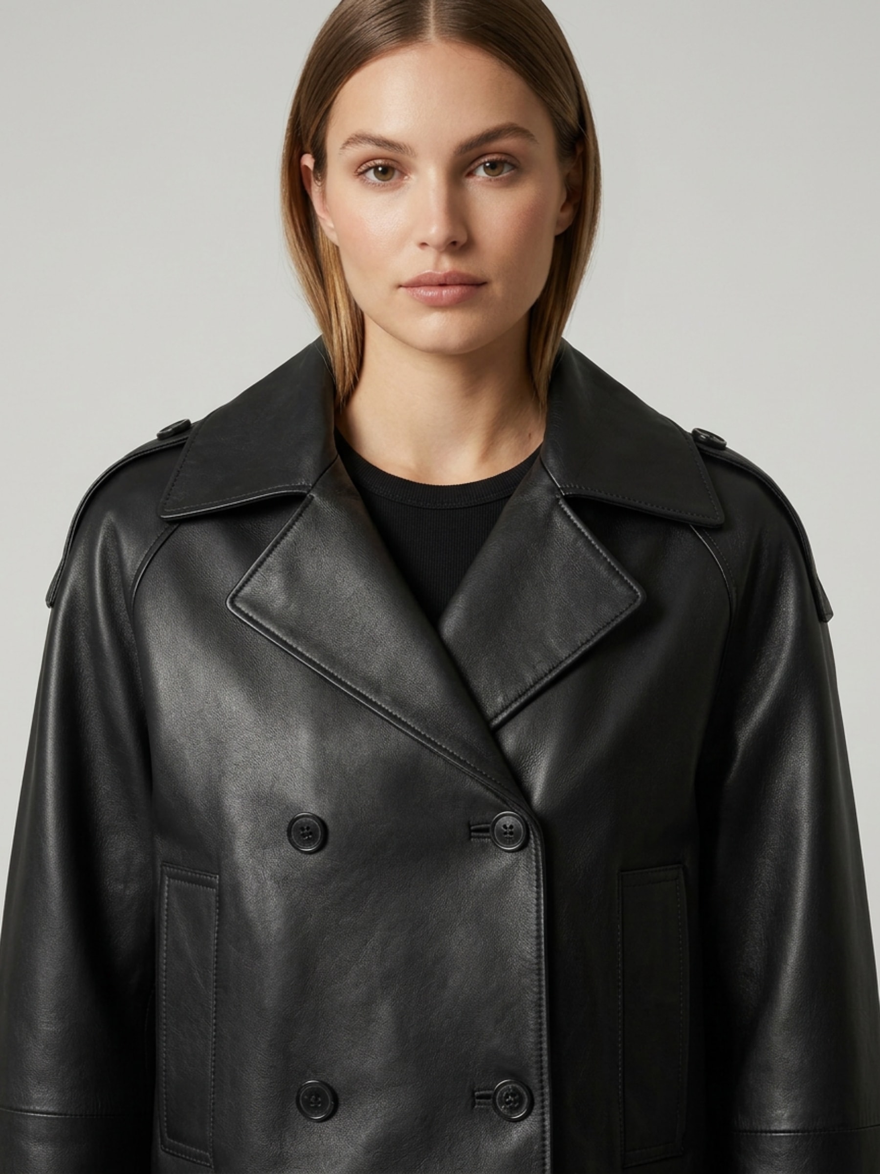 RICANO Lederjacke »Trenchcoat Jacke Yvette« ohne Kapuze Handgefertigt aus echtem Leder