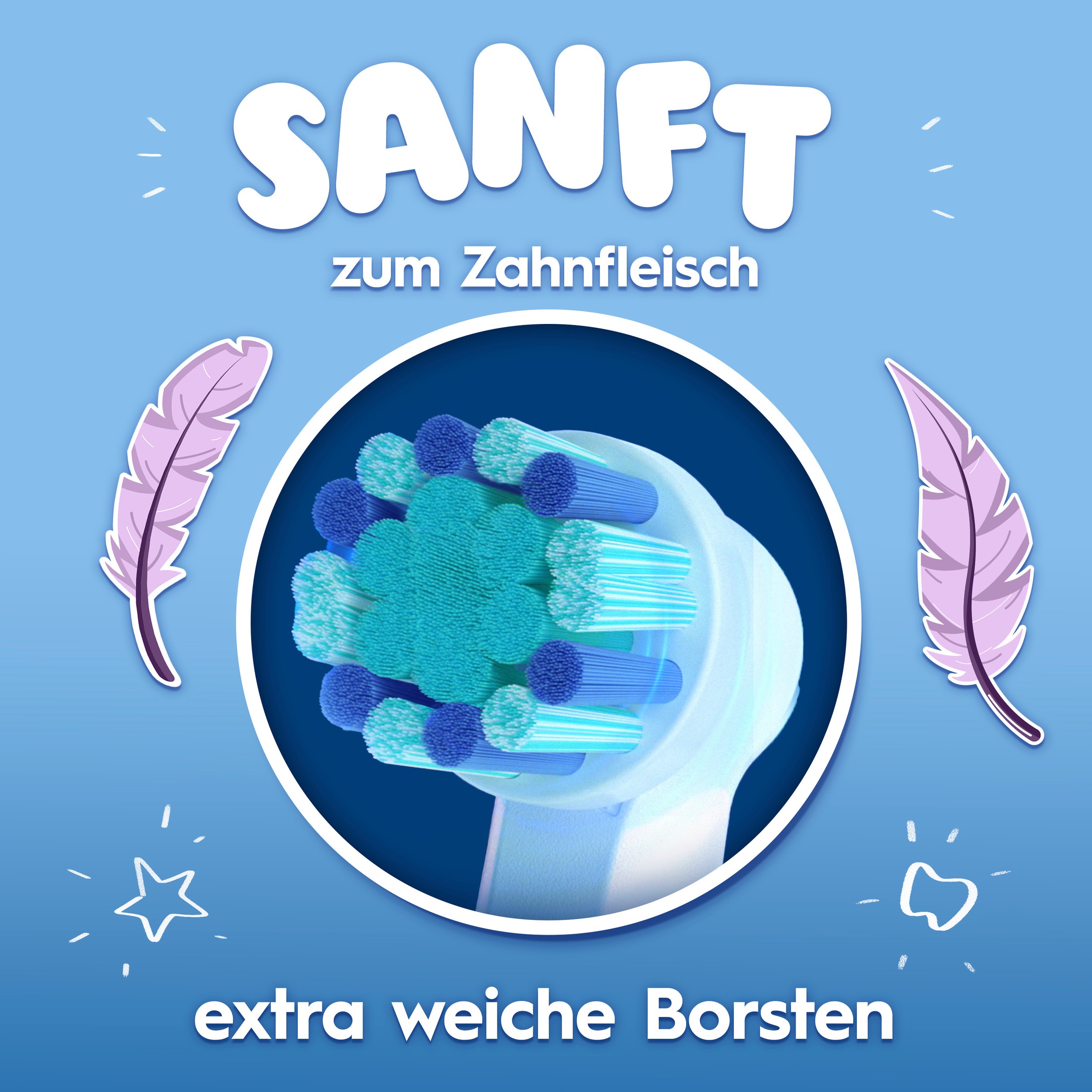 Oral-B Aufsteckbürsten »Pro Kids 3+ Disney Frozen« extra weiche Borsten, ab 3 Jahren