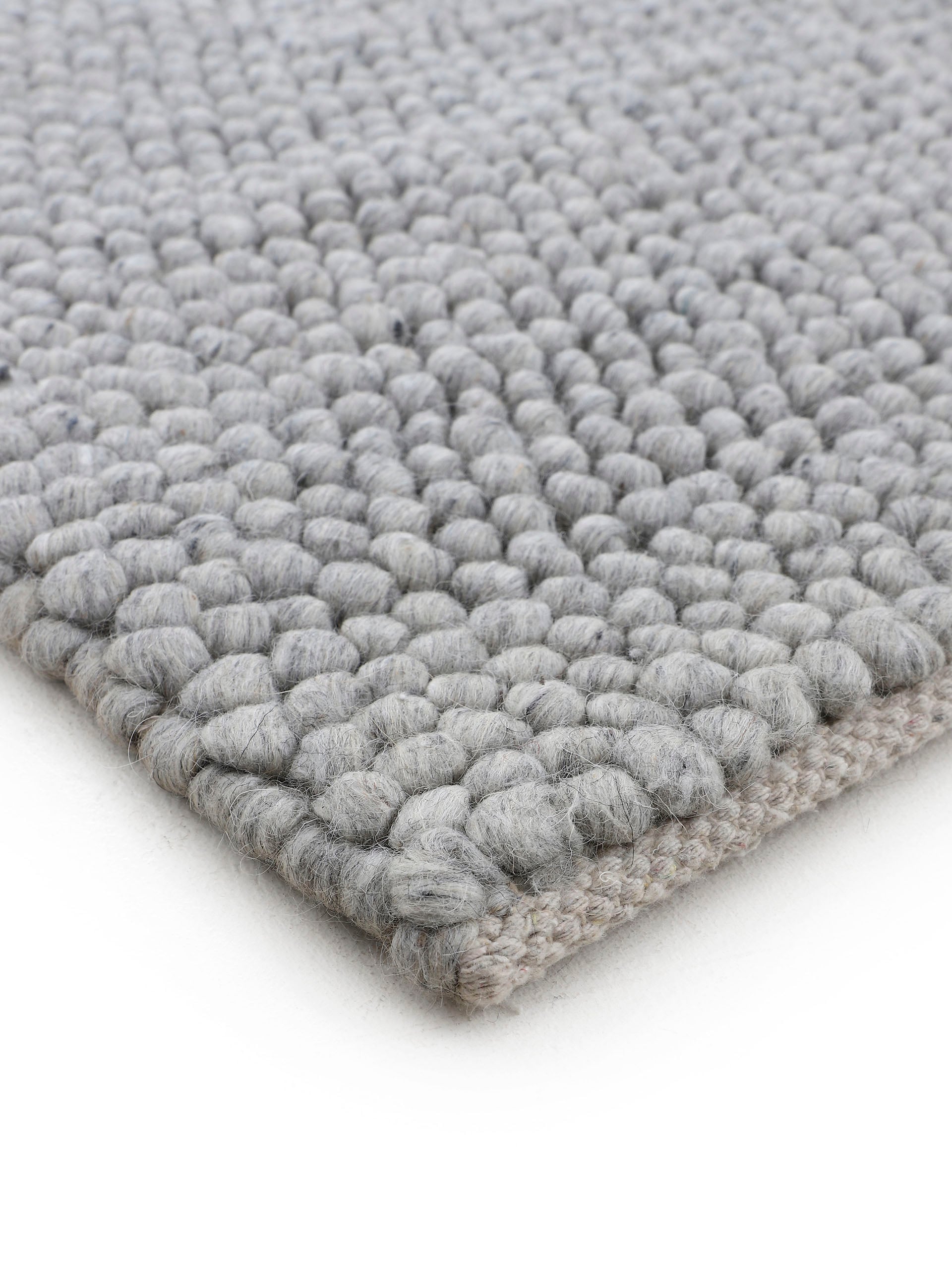 carpetfine Teppich »Calo«, rechteckig, 16 mm Höhe, Handweb Teppich, Uni Farben, meliert, handgewebt, 70% Wolle