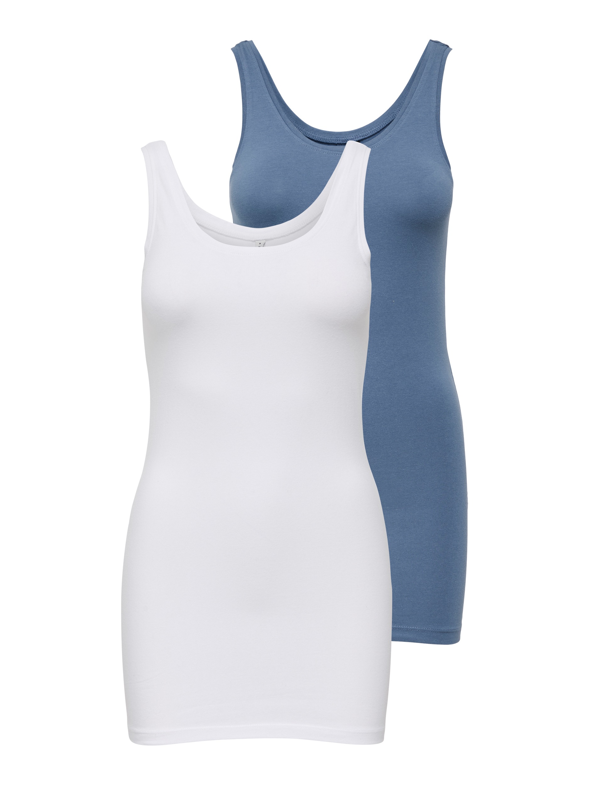 ONLY Tanktop »ONLLIVE LOVE NEW LONG TT 2PACK NOOS«, (Packung, 2 tlg., 2er-Pack)