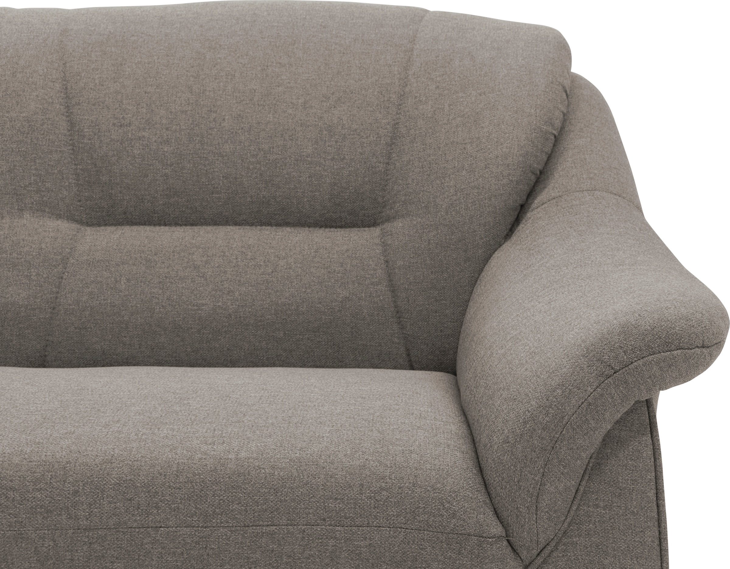 DOMO collection Ecksofa »Faenza für kleine Räume, Stellmaße 232,176cm, komfortabel, L-Form«, mit Ottomane, zeitlos, elegante Armlehnen, wahlweise mit Bettfunktion