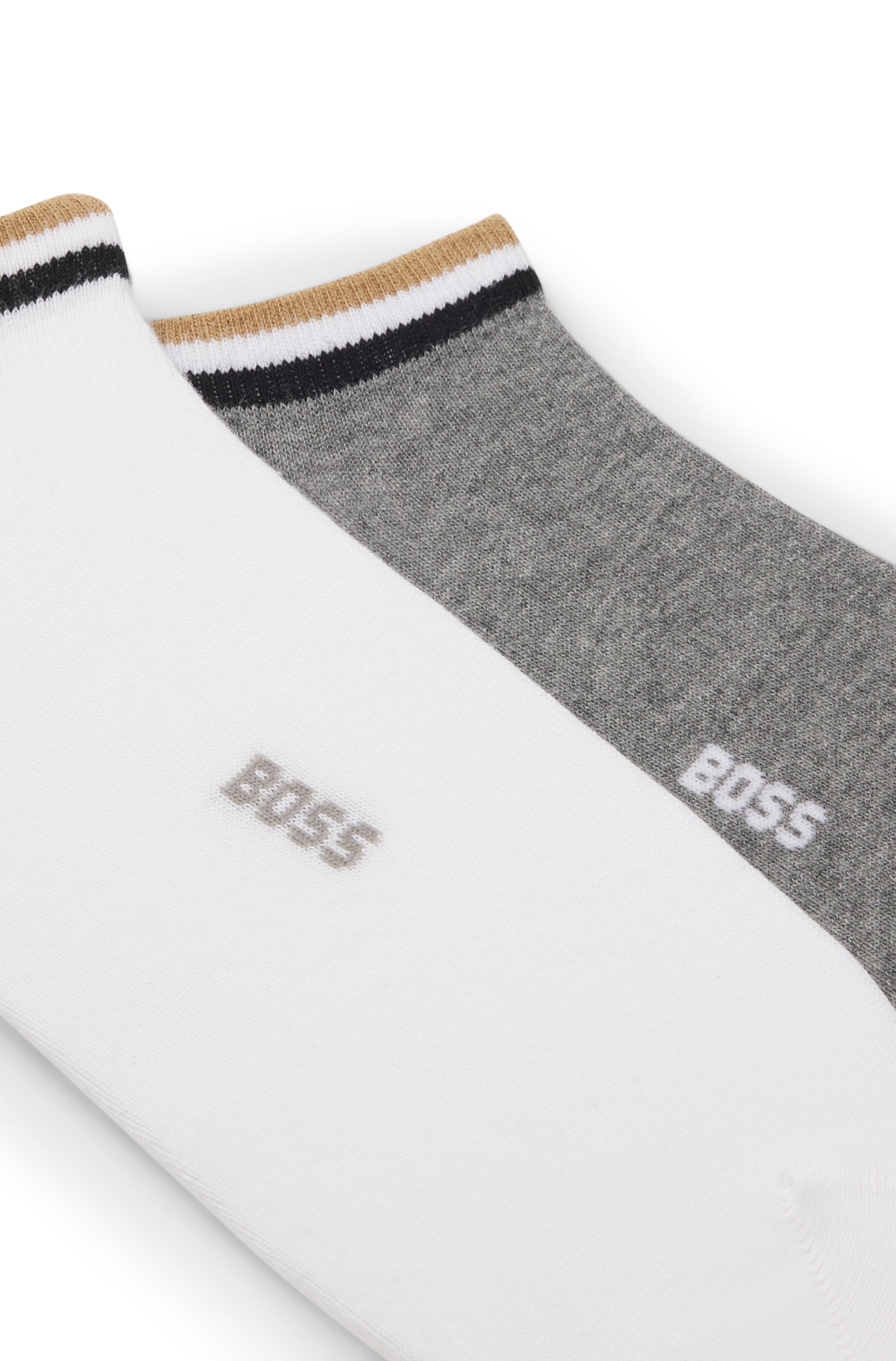 BOSS Sneakersocken »2P AS Uni stripe CC« Packung, 2er,  mit geringeltem Abschluss