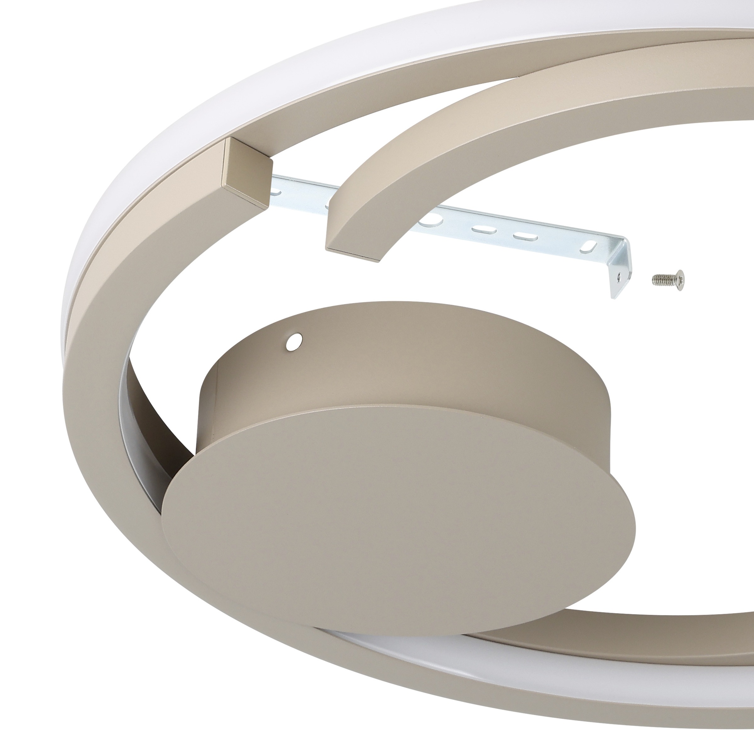 EGLO Deckenleuchte »MEZZOMONTE Deckenlampe - Alu, Stahl - LED - 40W - IP20« LED-Modul 1 Stk. Kaltweiß | Neutralweiß | Warmweiß Wohzimmerlampe, Esszimmerlampe, Flur, Schlafzimmer, H5 x Ø48 cm