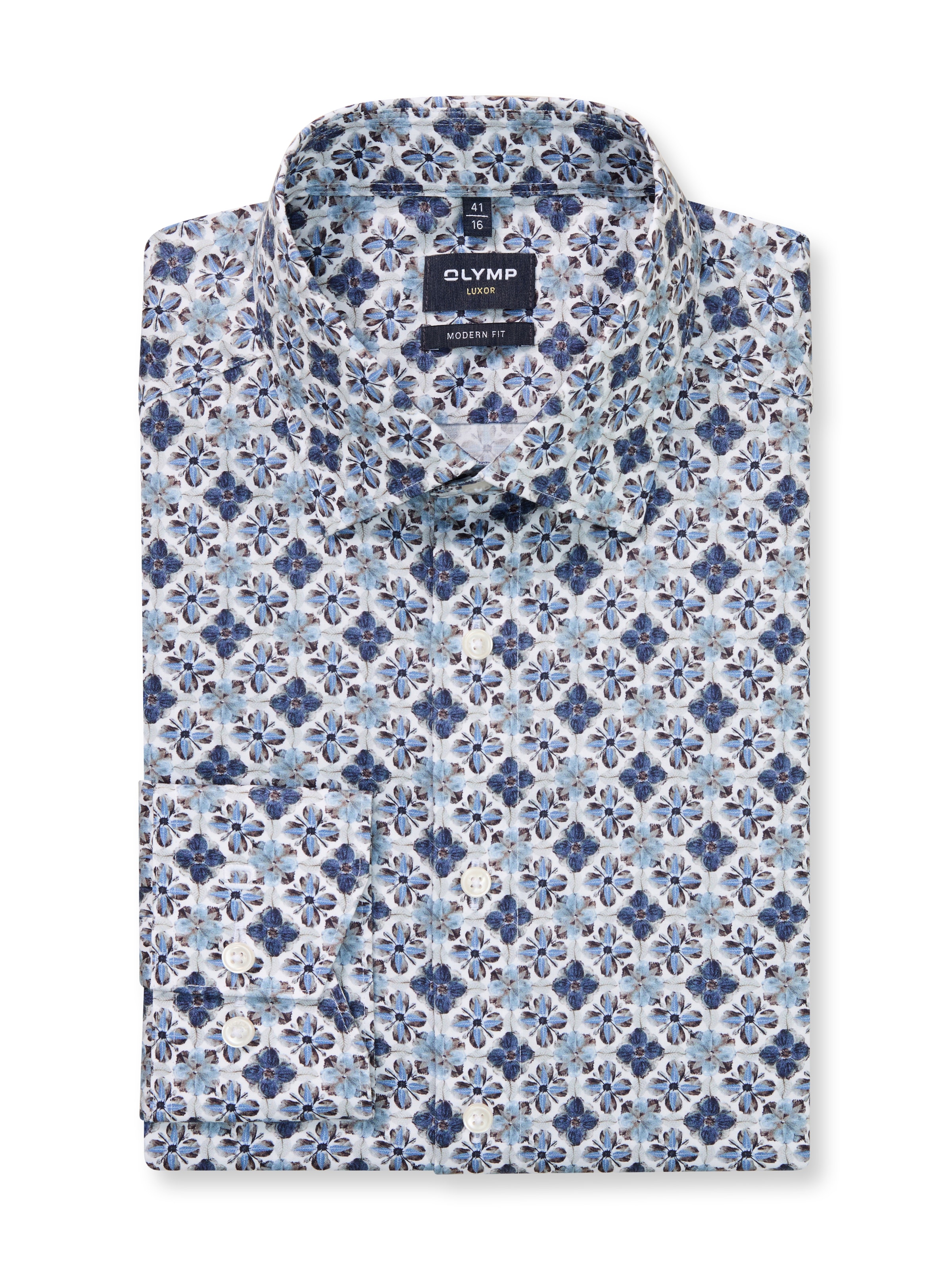 OLYMP Langarmhemd »Luxor« Businesshemd, modern fit, New-Kentkragen