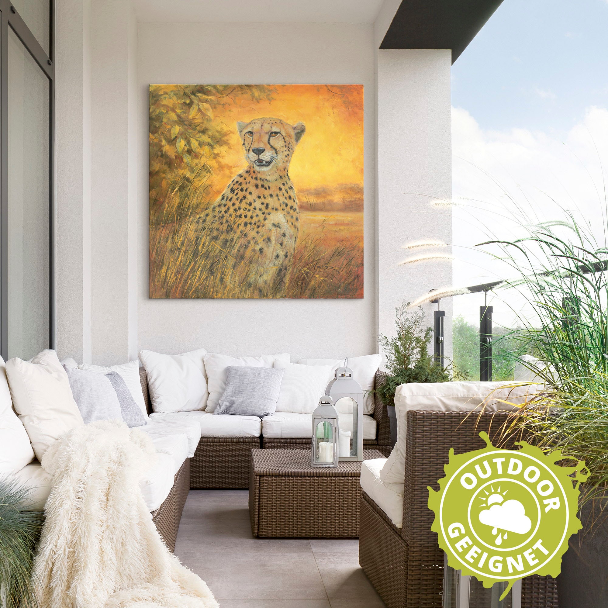 Artland Wandbild »Porträt Gepard«, Geparden Bilder, (1 St.), als Alubild, Outdoorbild, Poster in verschied. Größen