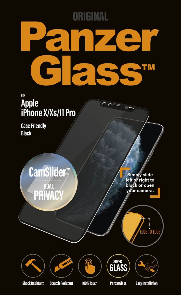 Schutzglas »Privacy CamSlider Apple iPhone X/XS/11 Pro«
