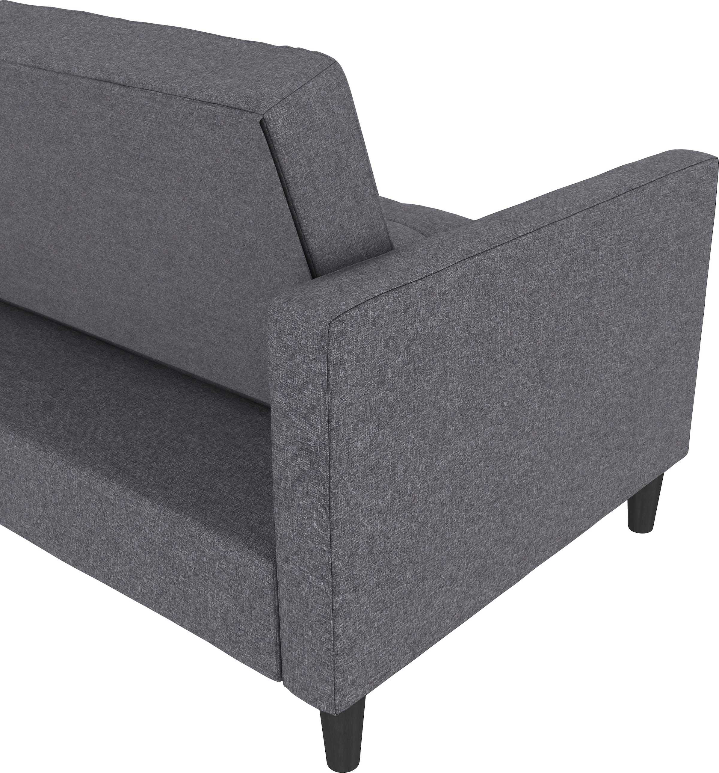 Dorel Home Ecksofa »Presley, L-Form,«, Ecksofa mit Bett-Funktion und Stauraum, verstellbare Rückenlehne