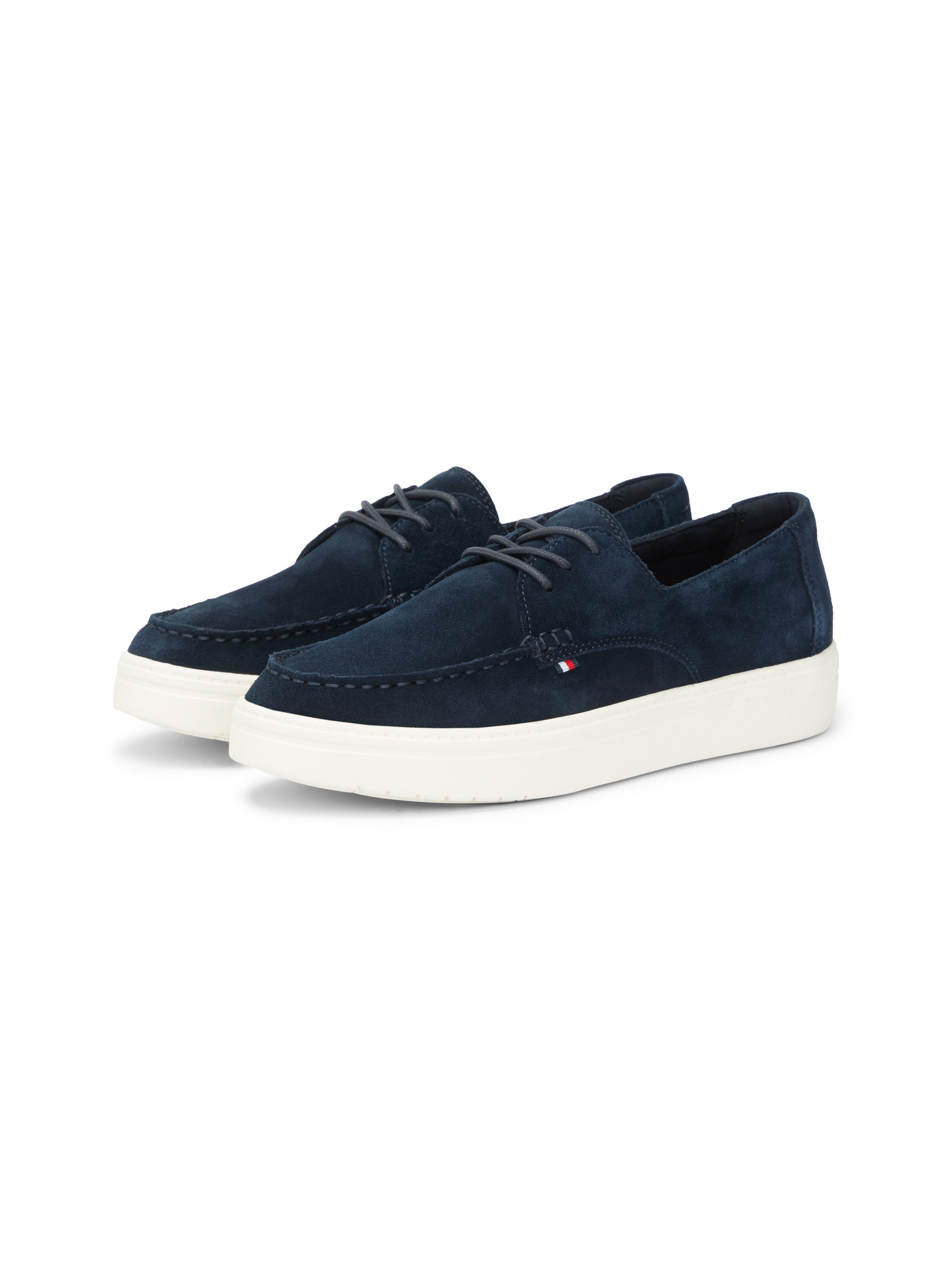 Tommy Hilfiger Bootsschuh »CASUAL SUEDE STITCH TOE HYBRID«  Schnürschuh, Halbschuh, Freizeitschuh mit abgesteppter Ziernaht