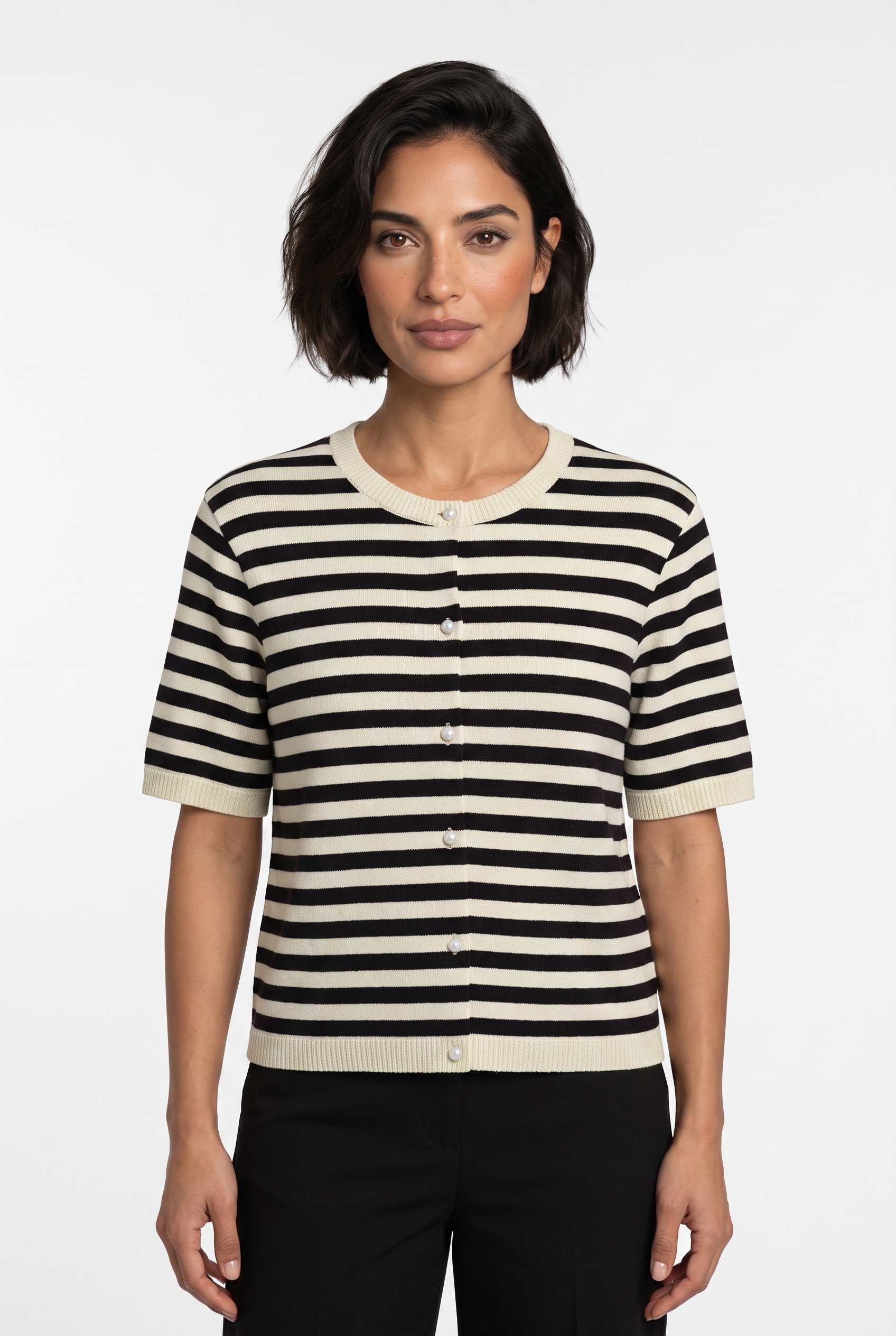 pieces Strickjacke »PCORINA SS STRIPE KNIT CARDI PWP BC«