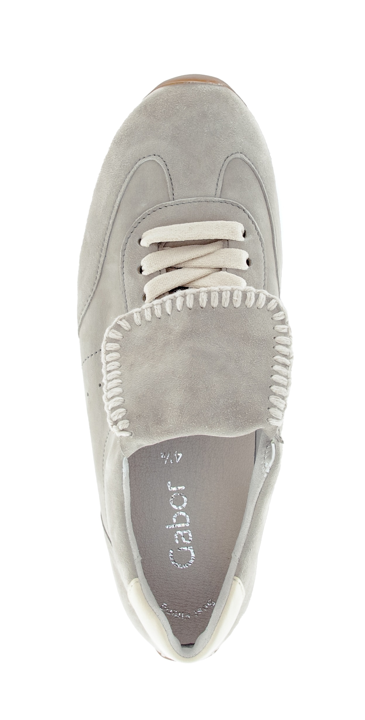 Gabor Sneaker  Freizeitschuh, Halbschuh, Schnürer mit Ziernähten und Kontrastbesatz