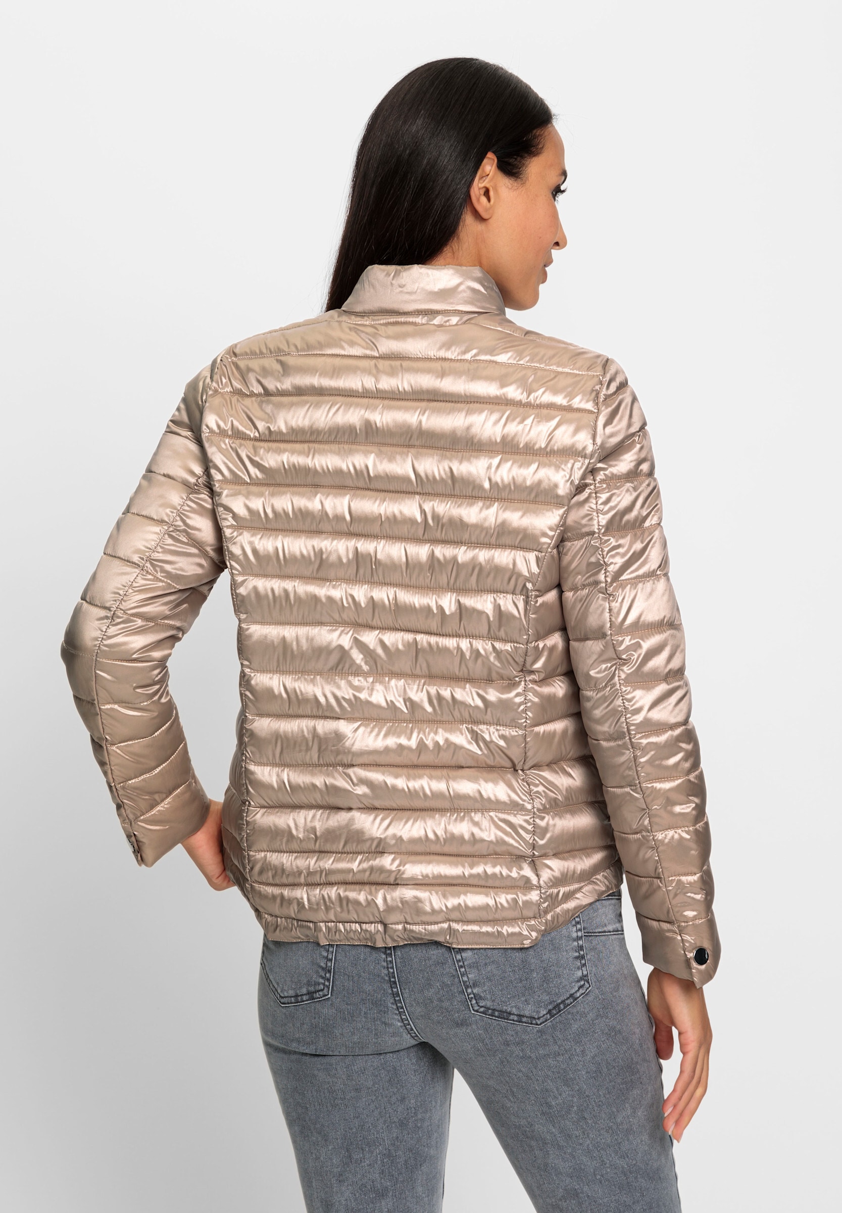 heine Steppjacke »Steppjacke Outdoorjacke mit verstellbarem Bindeband am Saum« ohne Kapuze