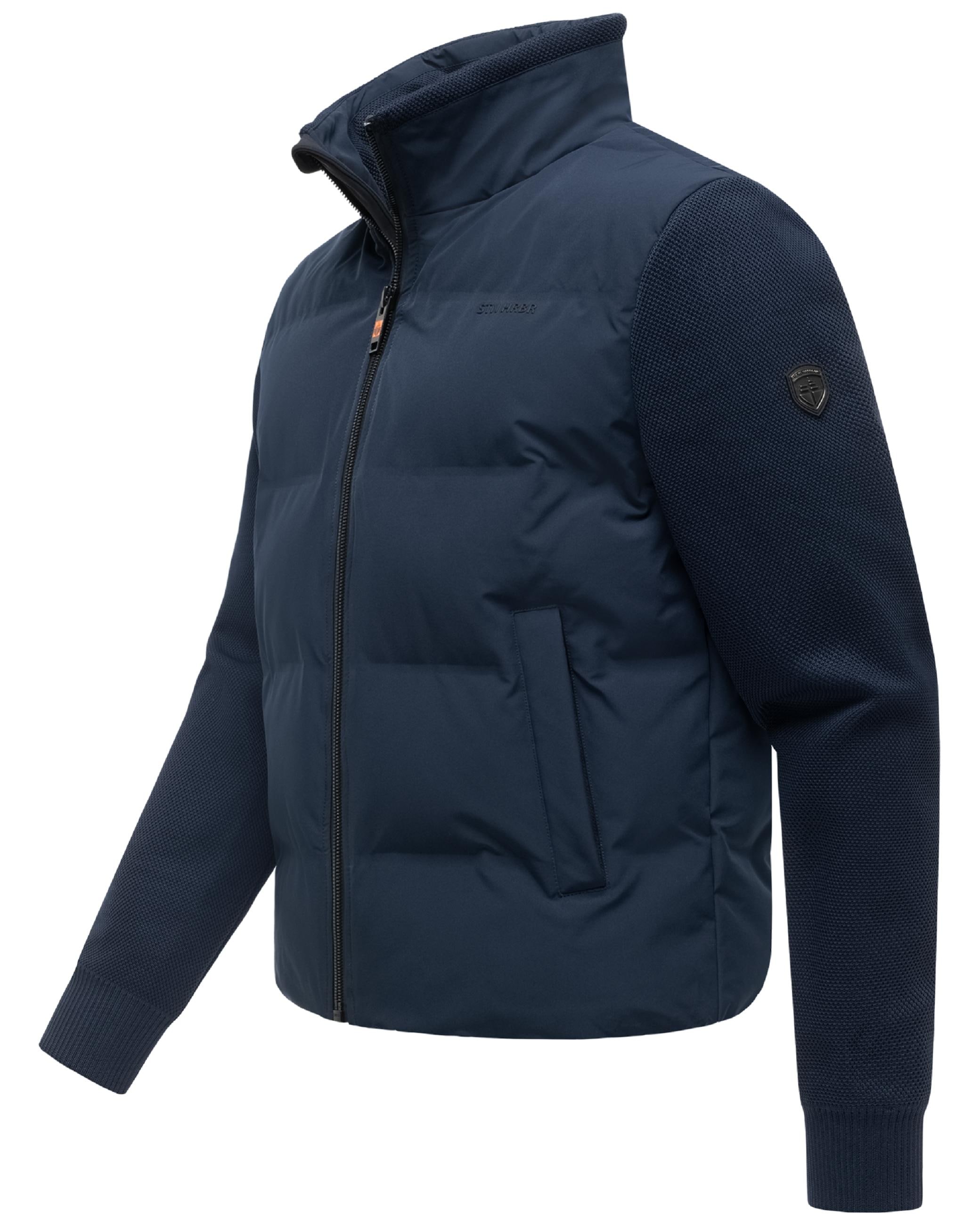 Stone Harbour Outdoorjacke »Winterjacke Eeron XX« ohne Kapuze Warme Jacke mit Strukturstrick in Piqué-Optik