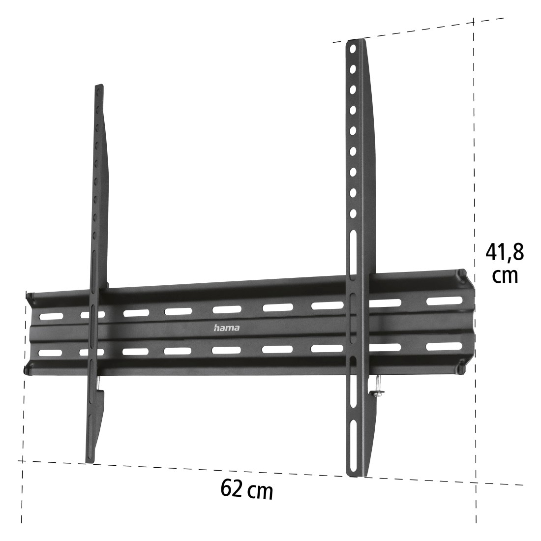 Hama TV-Wandhalterung »TV-Halterung flach, starr, 81 - 191 cm (32"-75"), 43", 50", 55", 65"«, bis 191 cm Zoll