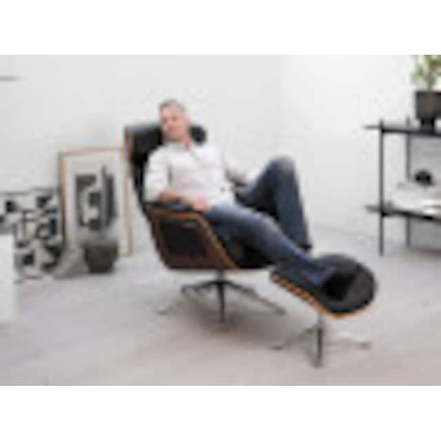 FLEXLUX Relaxsessel »Relaxchairs Clement«, Rücken- & Kopfteilverstellung,  drehbar, Arml. Walnuss, Fuß Alu, M kaufen bei OTTO