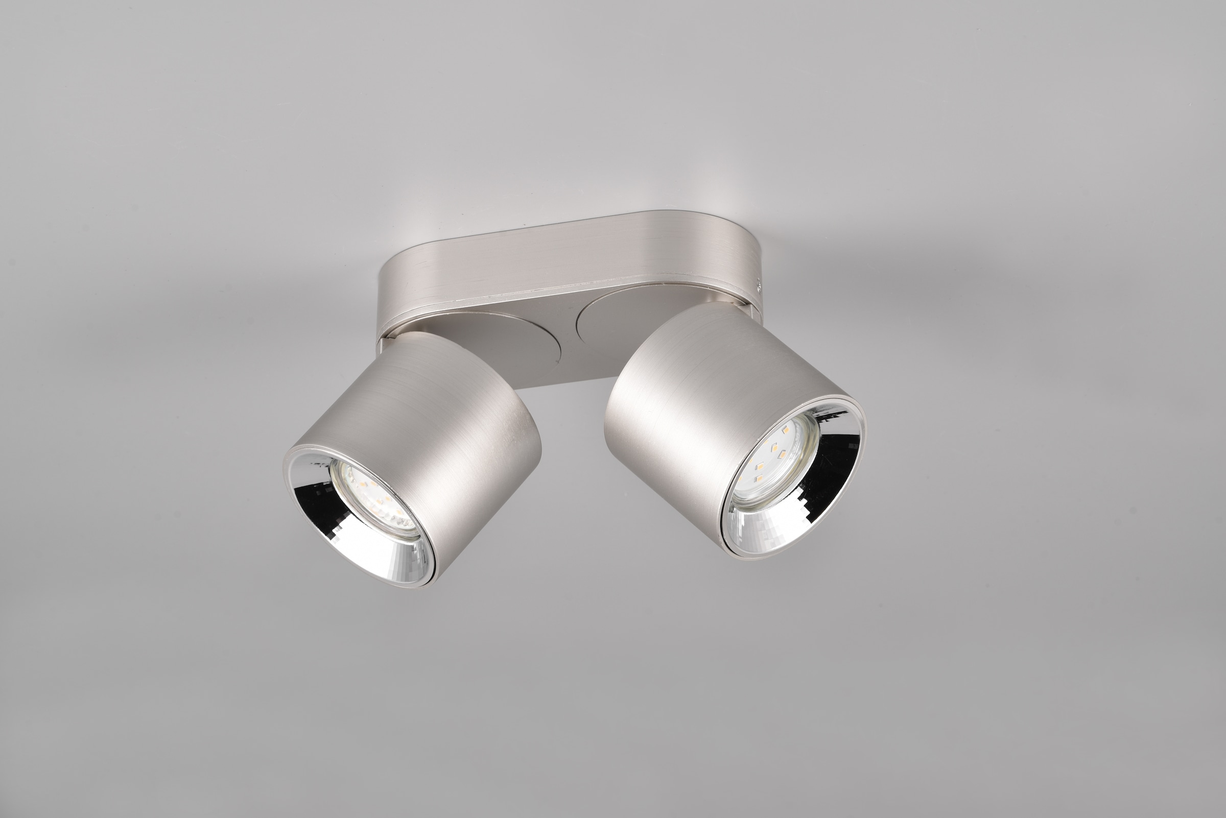 TRIO Leuchten Deckenleuchte »GUAYANA, Deckenspot 2-flammig exkl 2x GU10 max 10W Spot verstellbar«, 2 flammig, Leuchtmittel GU10 | Leuchtmittel wechselbar, als Aufbauspot oder Einbauspot nutzbar Spot schwenkbar und drehbar