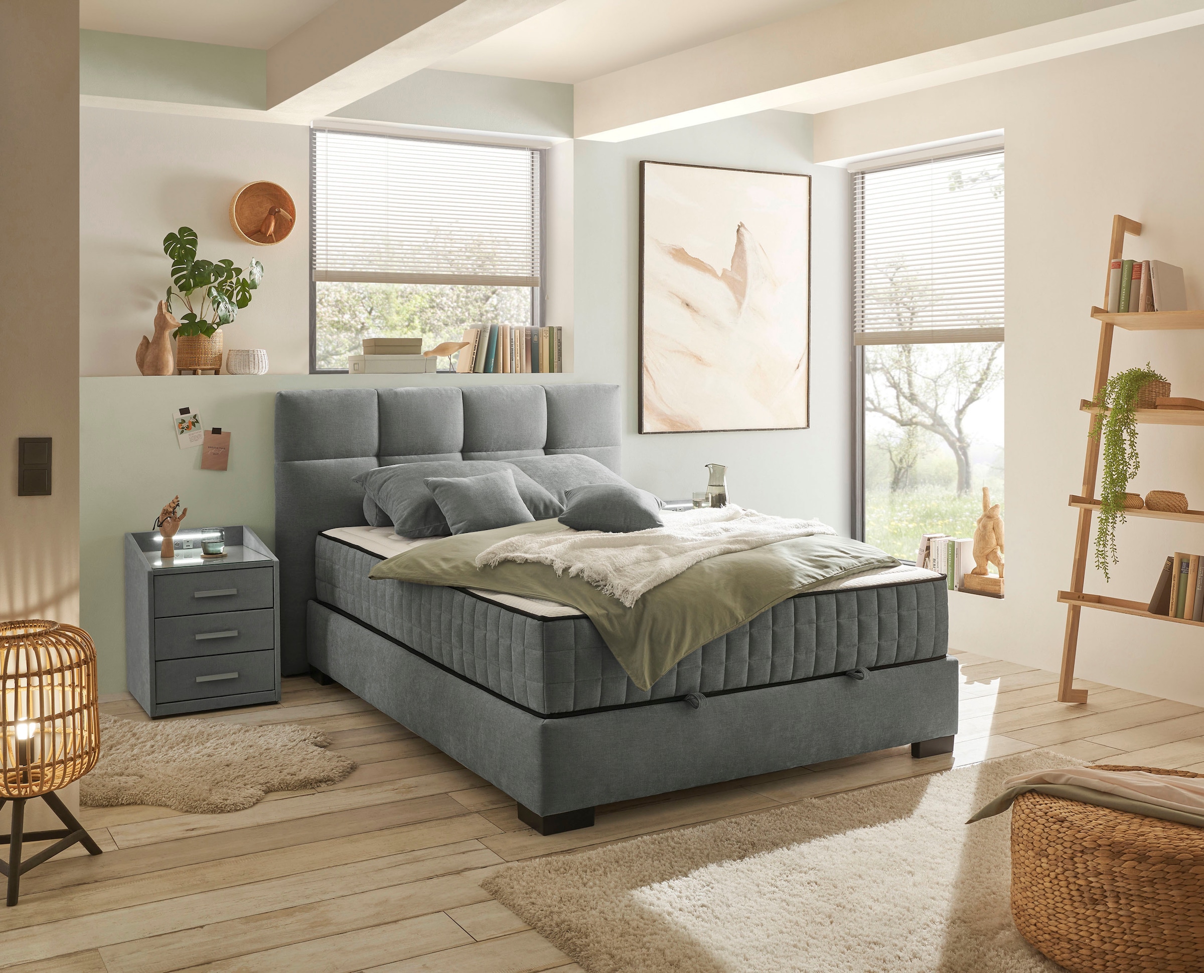 ED EXCITING DESIGN Boxbett »Nagol« mit Bettkasten, mit Wendematratze, erhältlich in verschiedenen Breiten