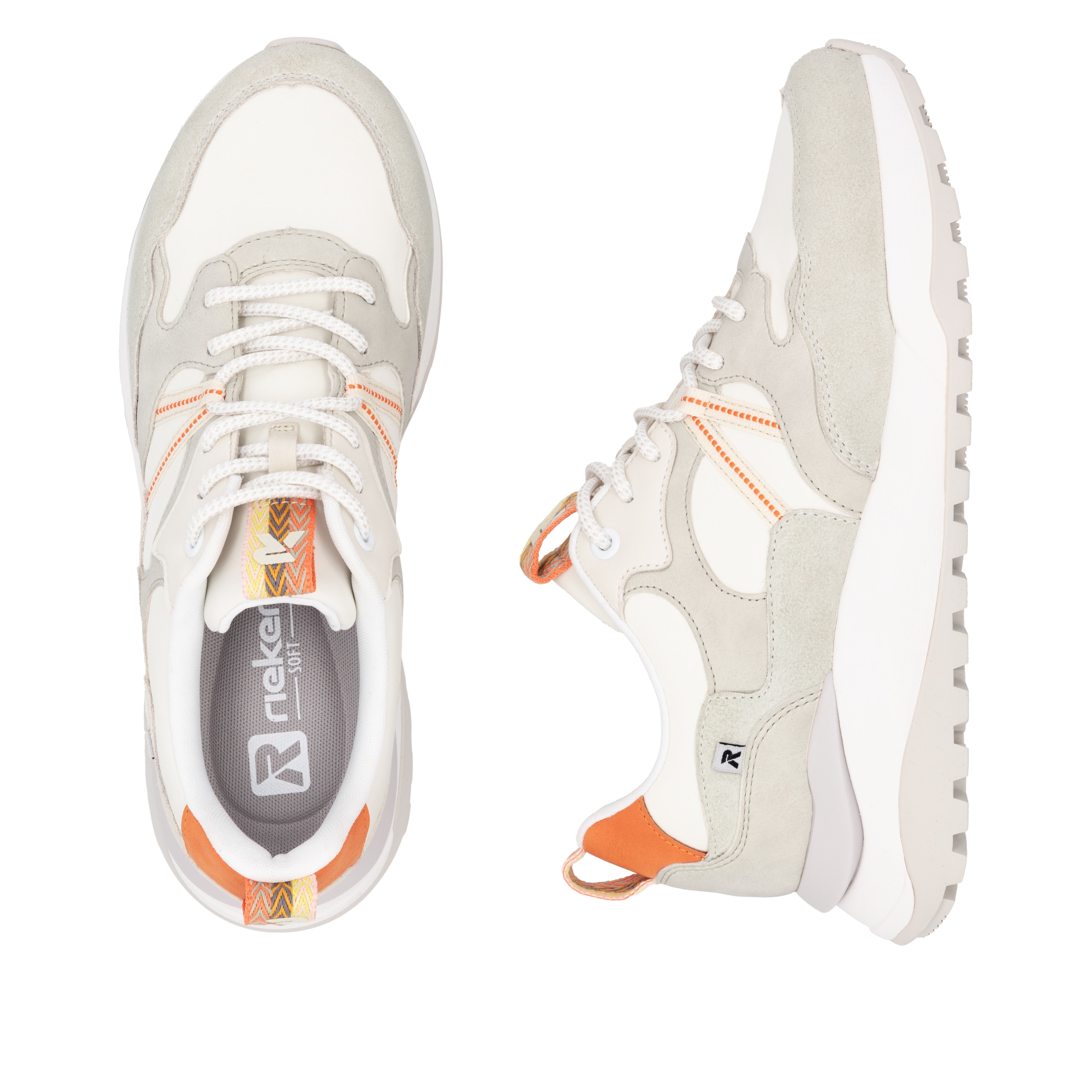 RIEKER Sport Keilsneaker »Bel Air«, Freizeitschuh, Halbschuh, Schnürschuh mit herausnehmbarem Fußbett