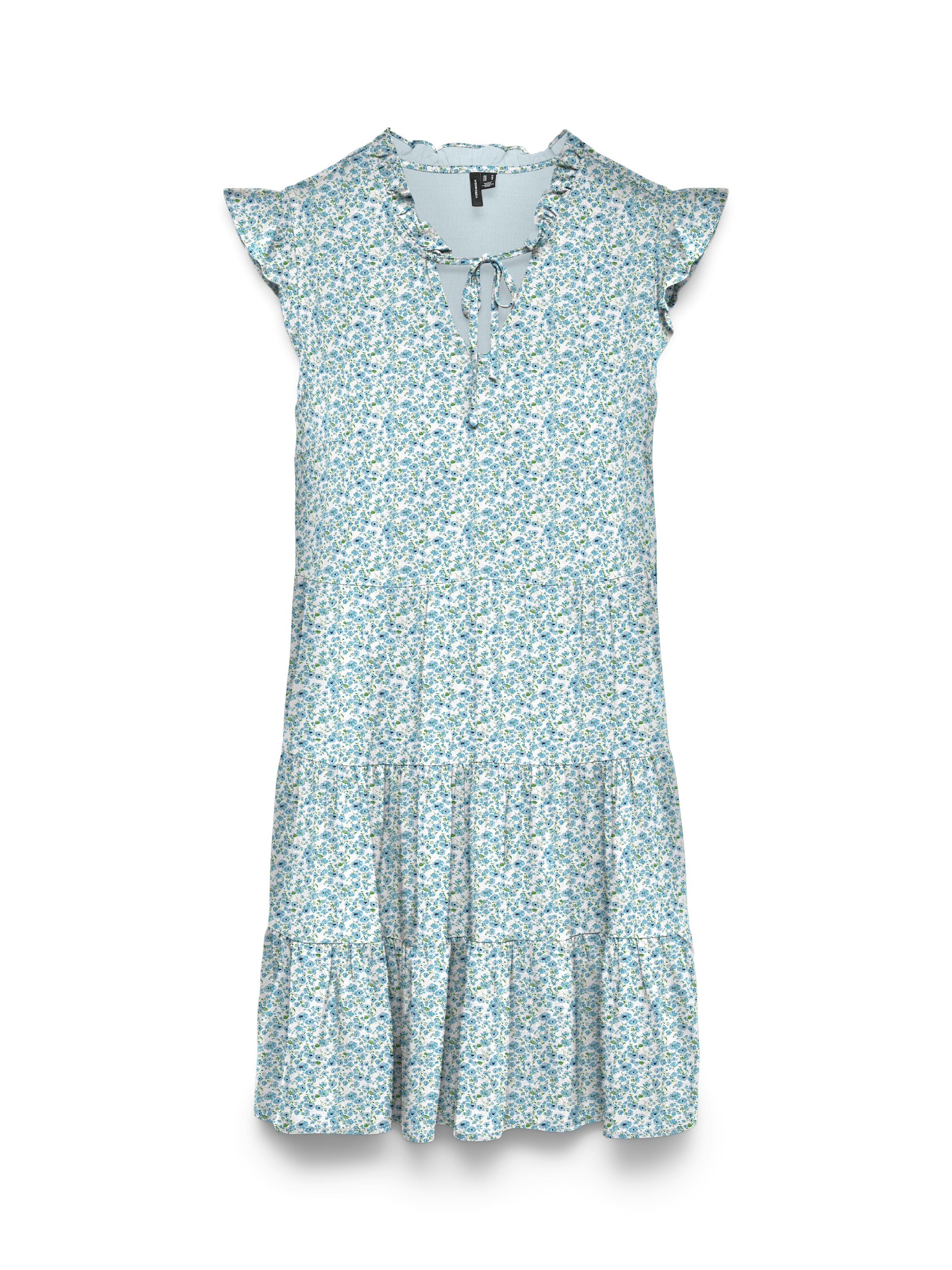 Vero Moda Minikleid »VMALBA SS SHORT TIE DRESS WVN NOOS« Viskose